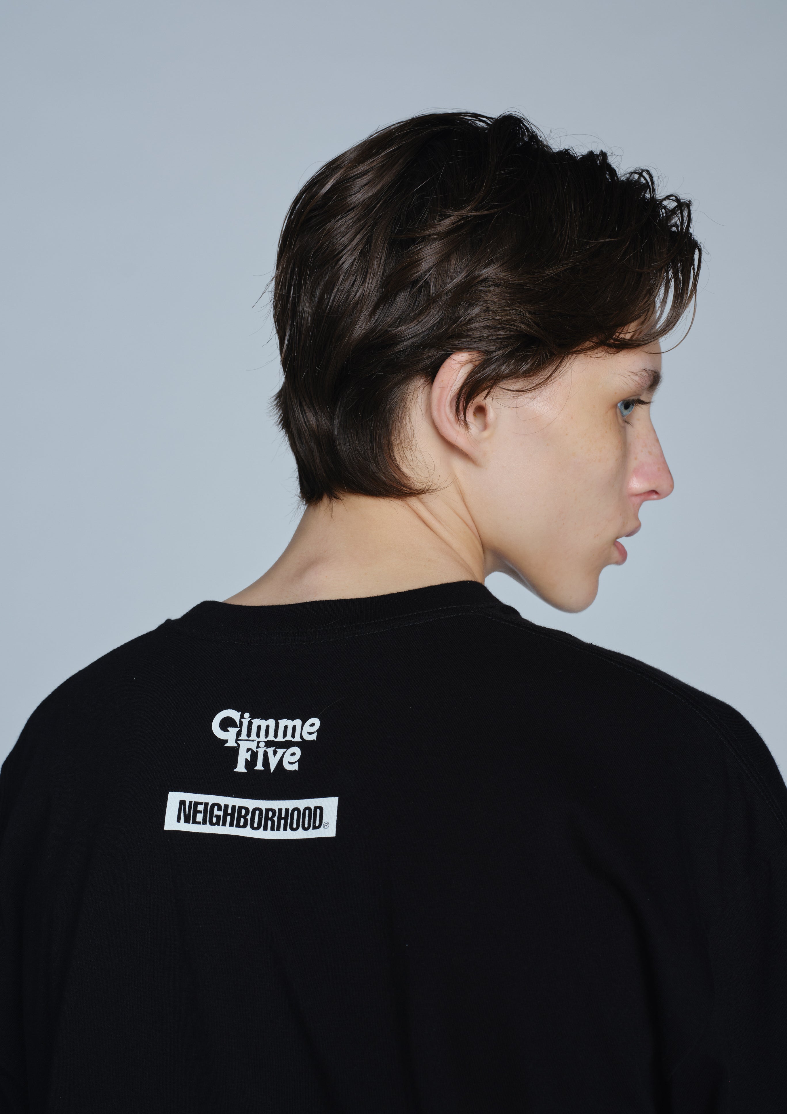 Neighborhood x Gimme Five Tee SS-3 T-Shirt Weiß M Baumwolle