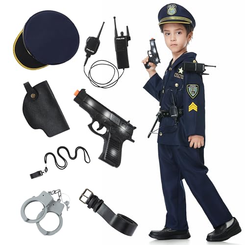 Fairycos Polizei Kostüm Kinder Jungen Mädchen