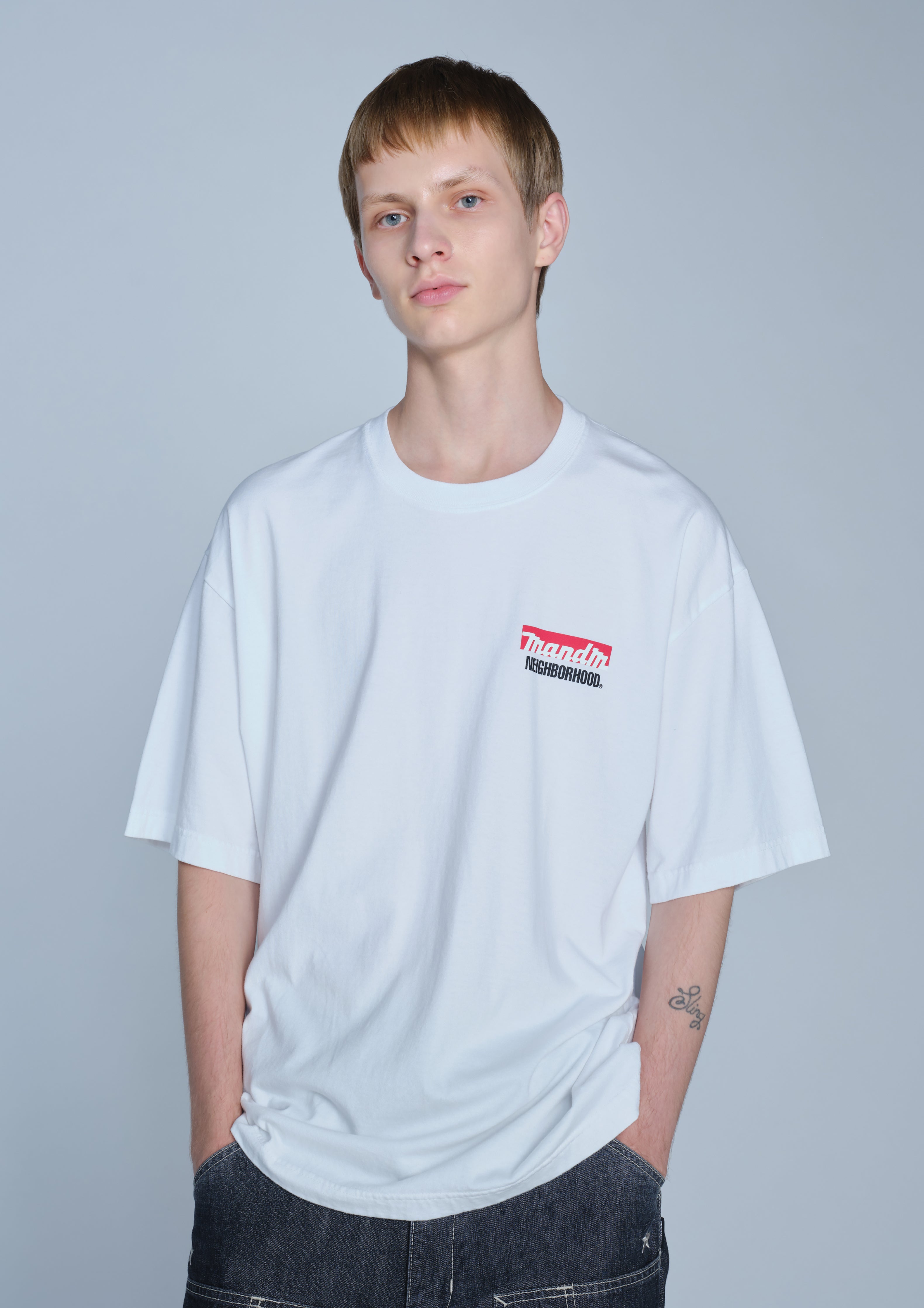 Neighborhood NH X M&M Tee SS-1 T-Shirt Weiß Baumwolle