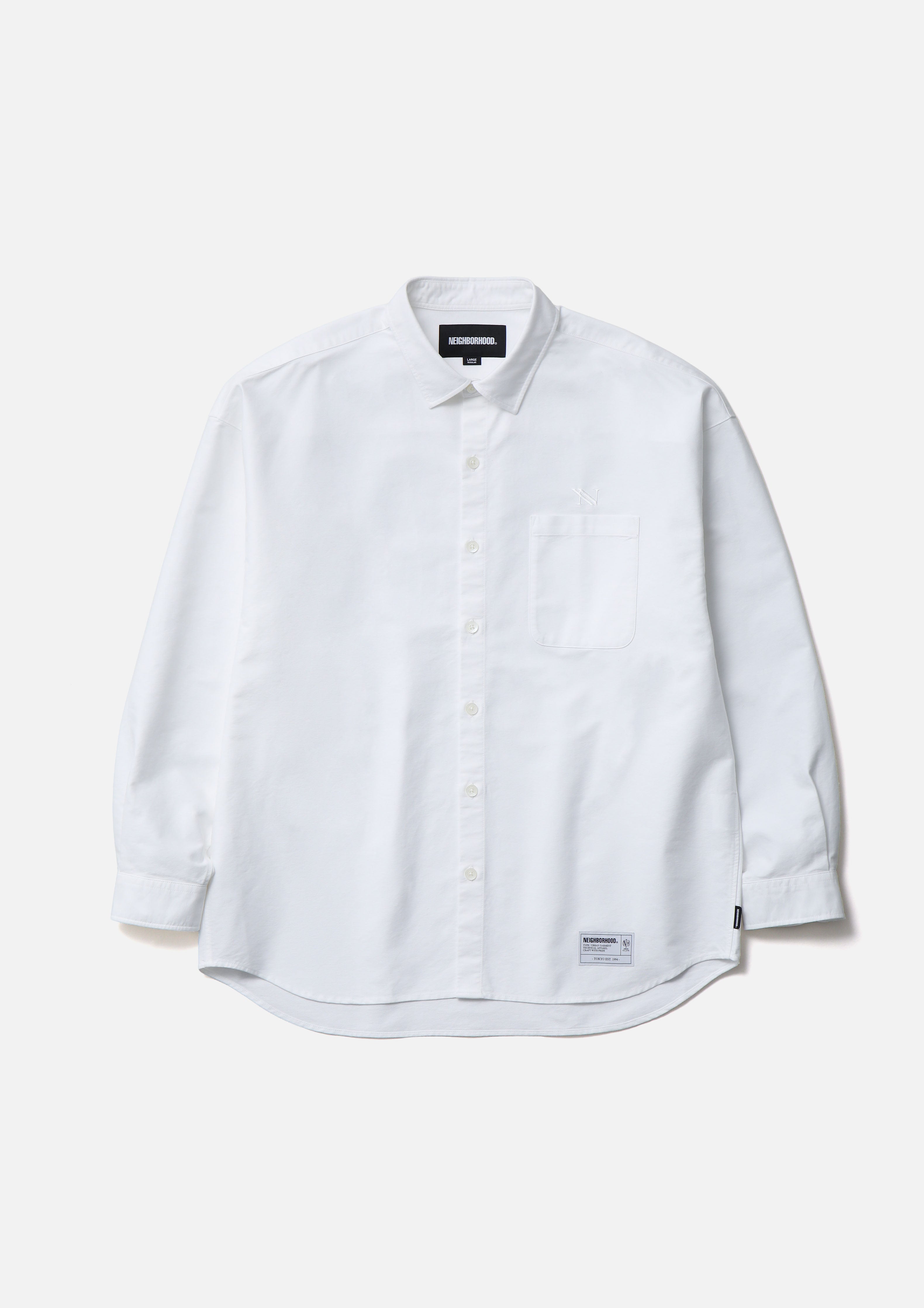 Neighborhood Over Shirt LS Hemd Blau M Oxford