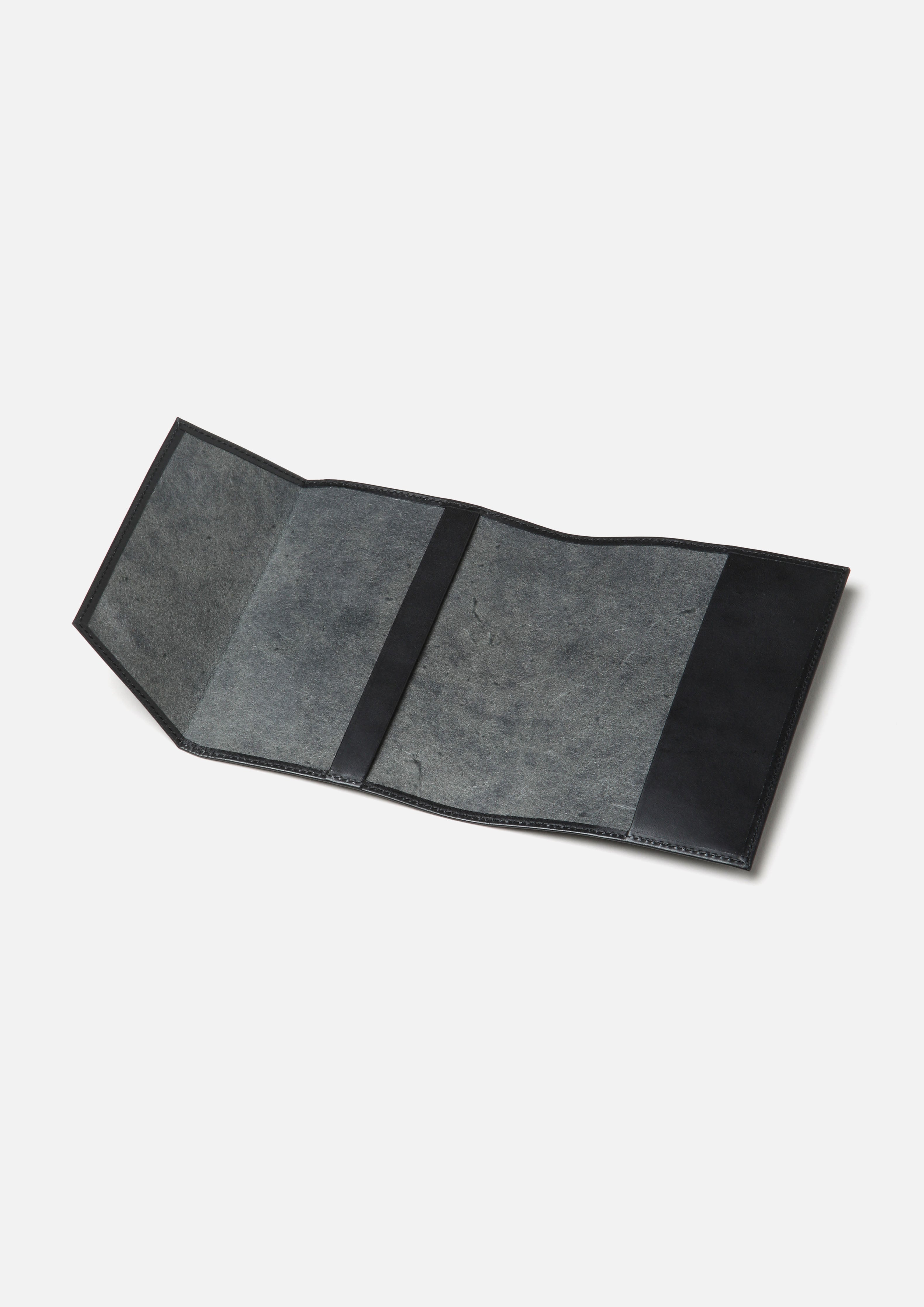 Neighborhood Leather Book Cover Buchhülle Schwarz Leder
