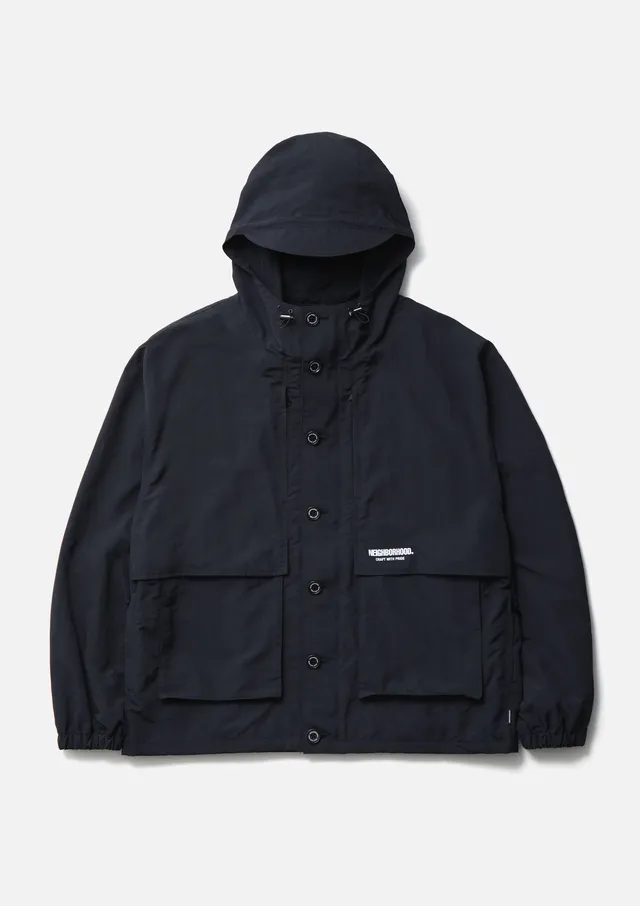 Neighborhood Utility MP Jacket Mountainparka Schwarz Nylon Kapuze
