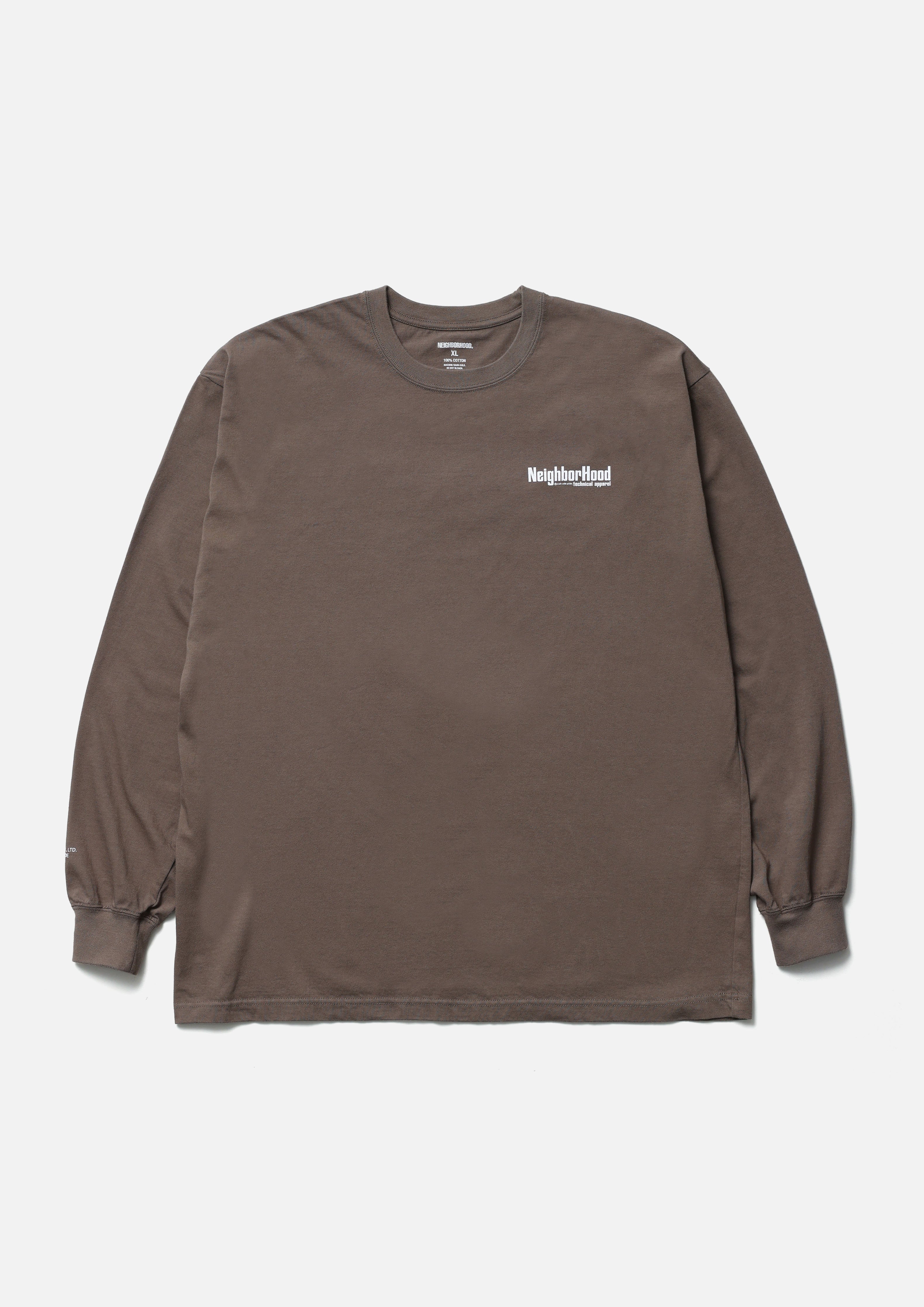 Neighborhood NH Tee LS-14 Langarmshirt Charcoal Baumwolle