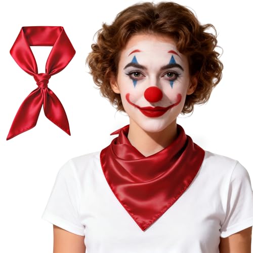 Fairycos Seidentuch Halstuch Damen 72x72 Rot
