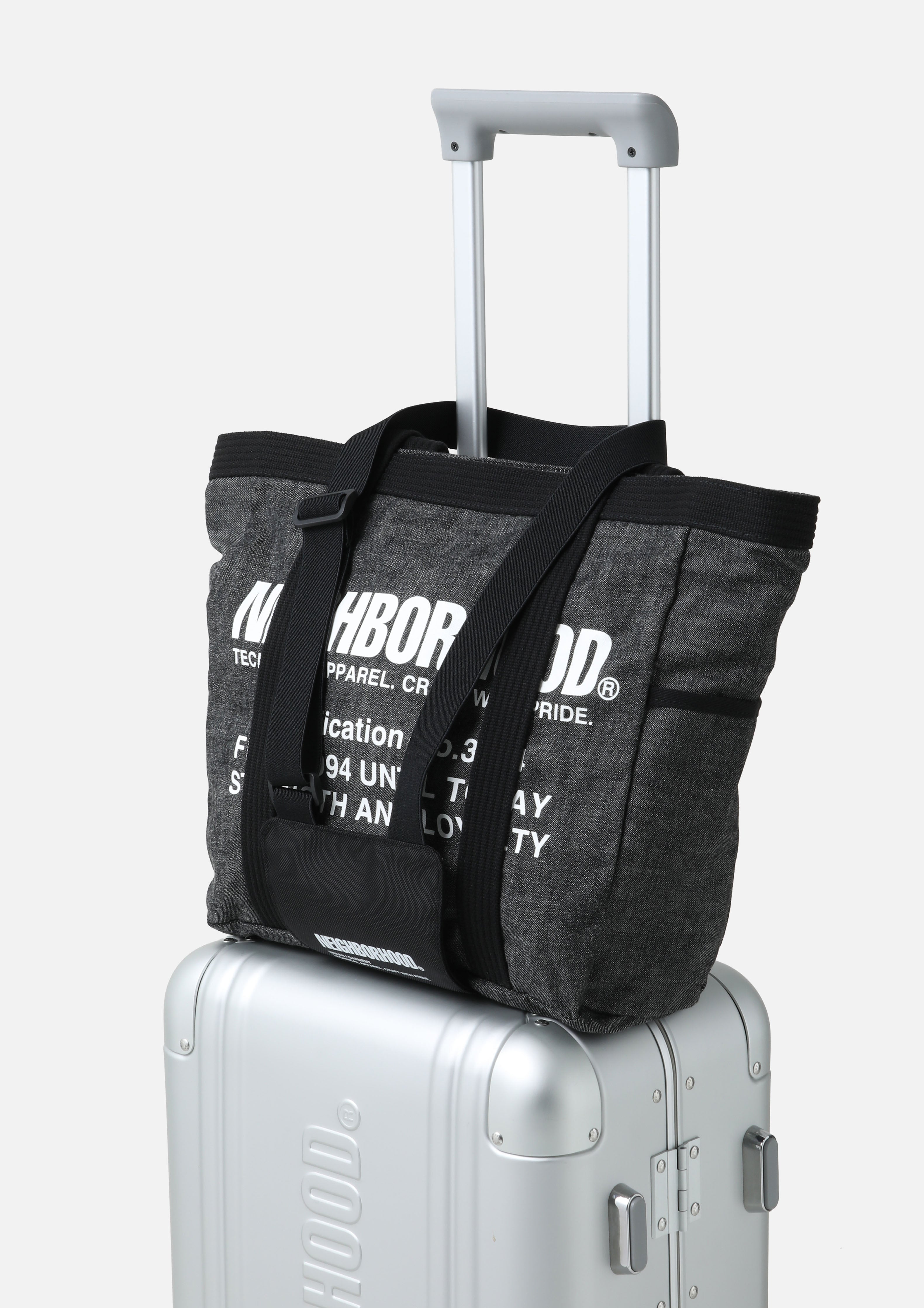 Neighborhood CI Luggage Hold Band Kofferband Schwarz verstellbar