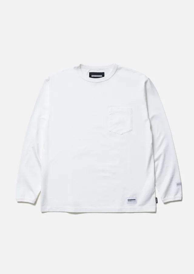 Neighborhood Classic Crewneck LS Longsleeve Weiß Baumwolle