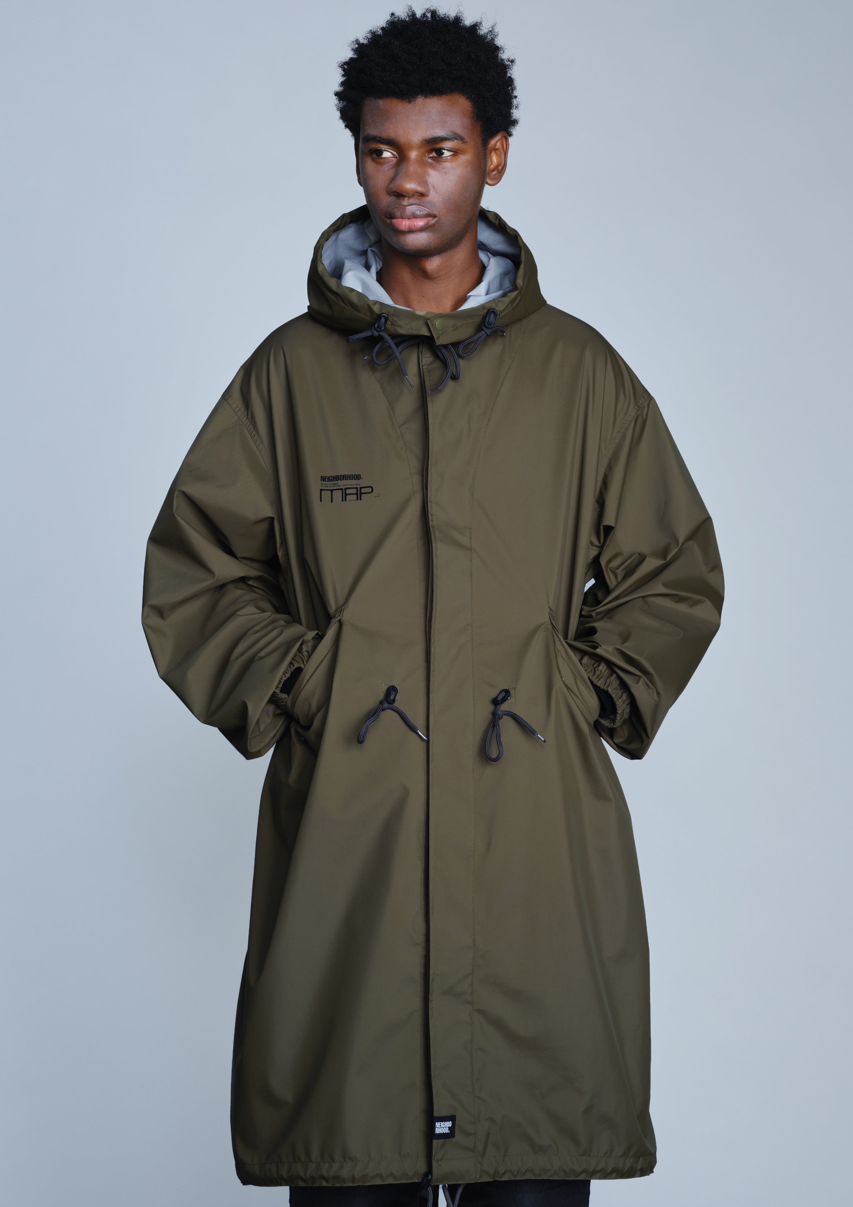 Neighborhood Map 3Layer Shell Coat Mantel Schwarz Wasserdicht
