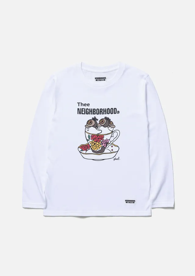 Neighborhood OT Tee LS-4 Longsleeve Weiß 130 Ghost-Print