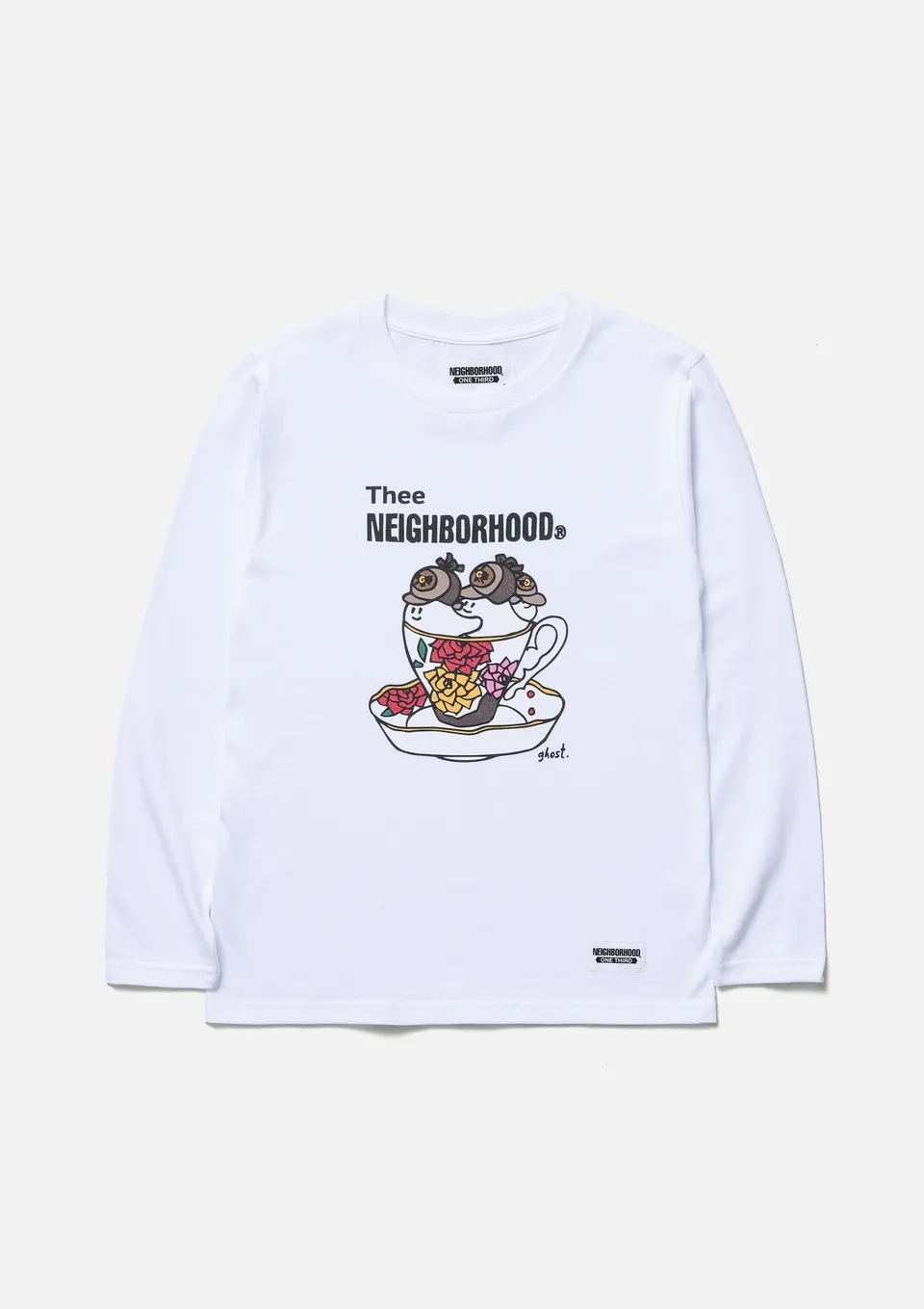 Neighborhood OT Tee LS-4 Longsleeve Weiß 130 Ghost-Print
