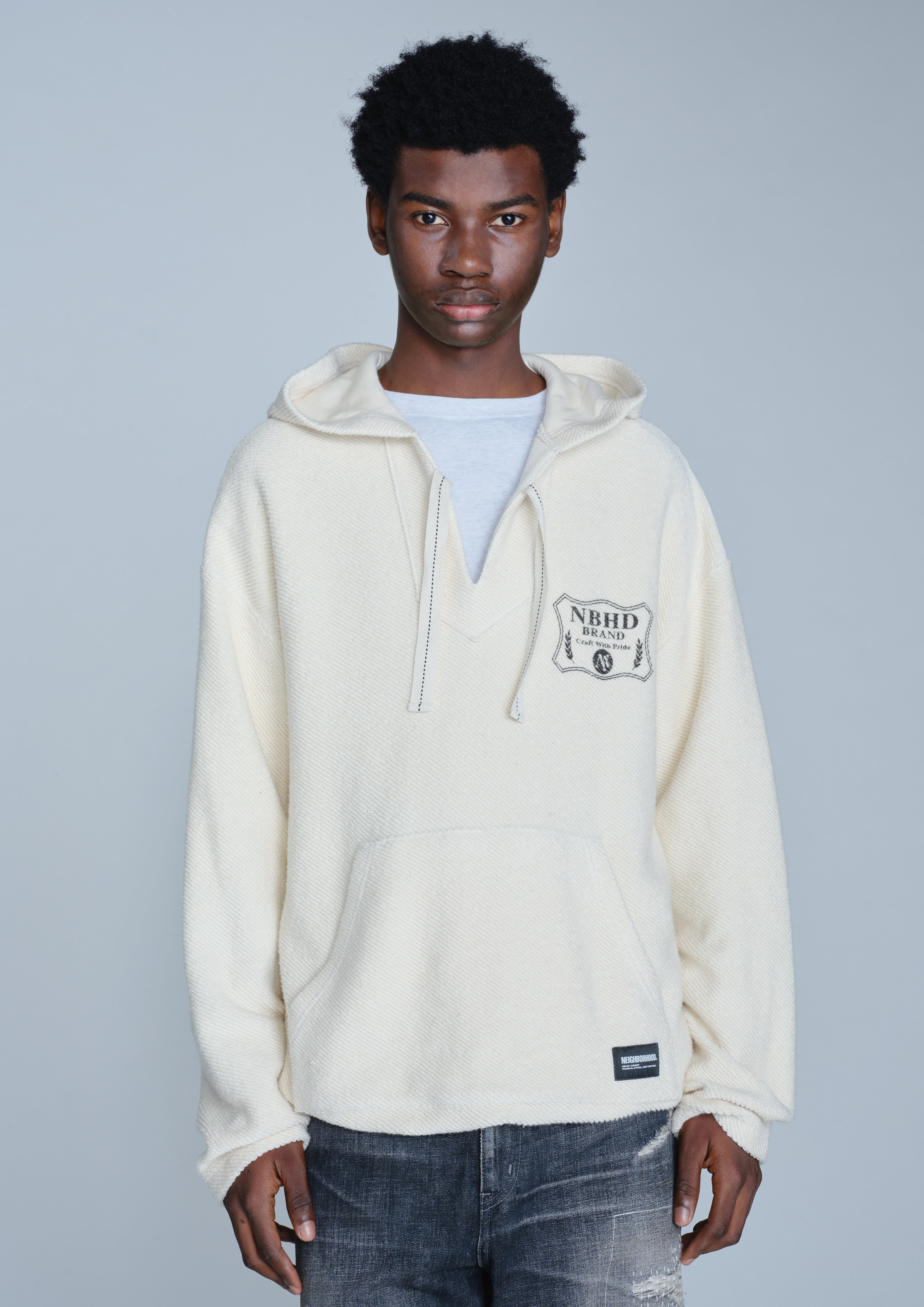 Neighborhood Baja Hoodie Kapuzenpullover Charcoal Baumwolle