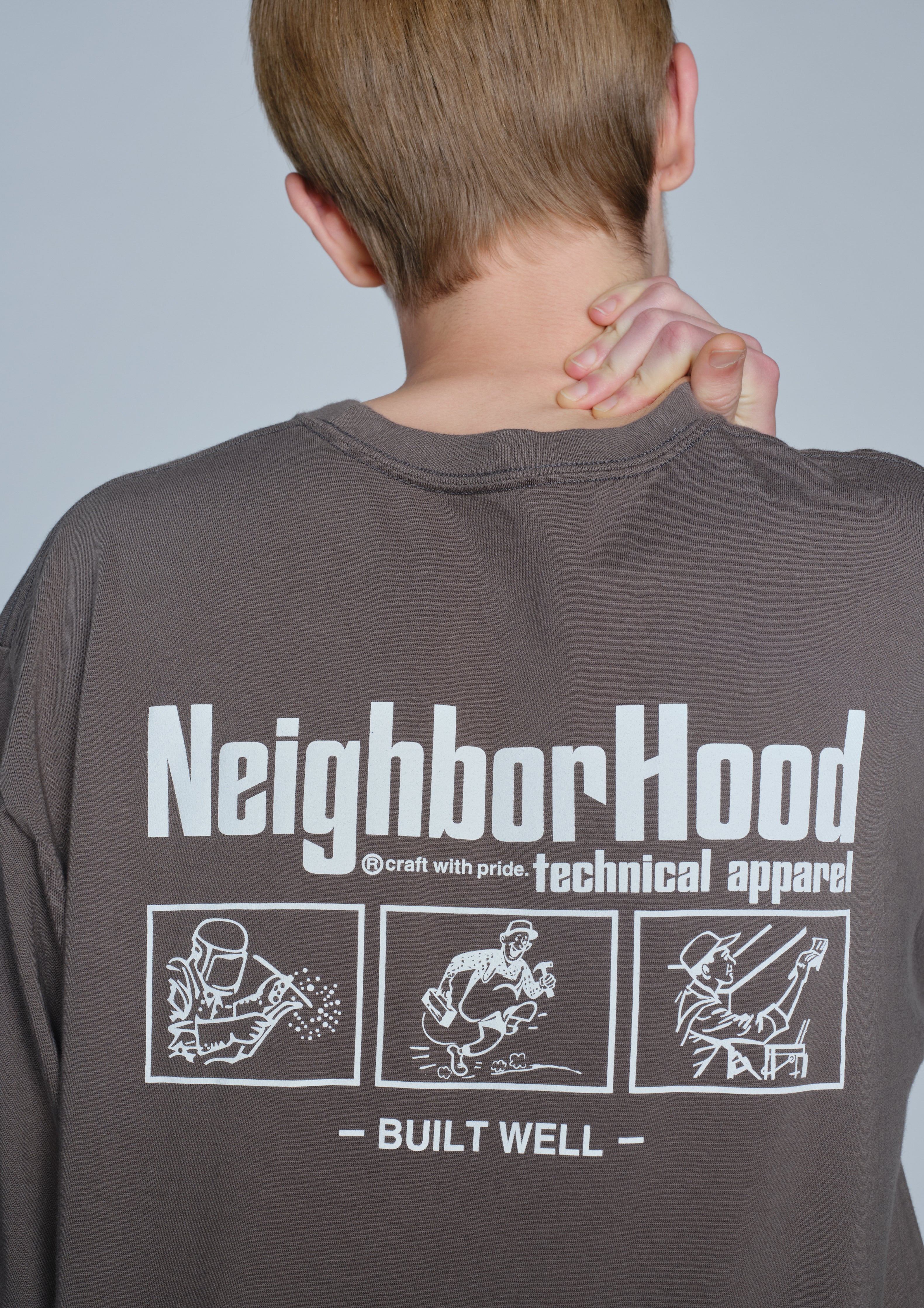 Neighborhood NH Tee LS-14 Langarmshirt Charcoal Baumwolle