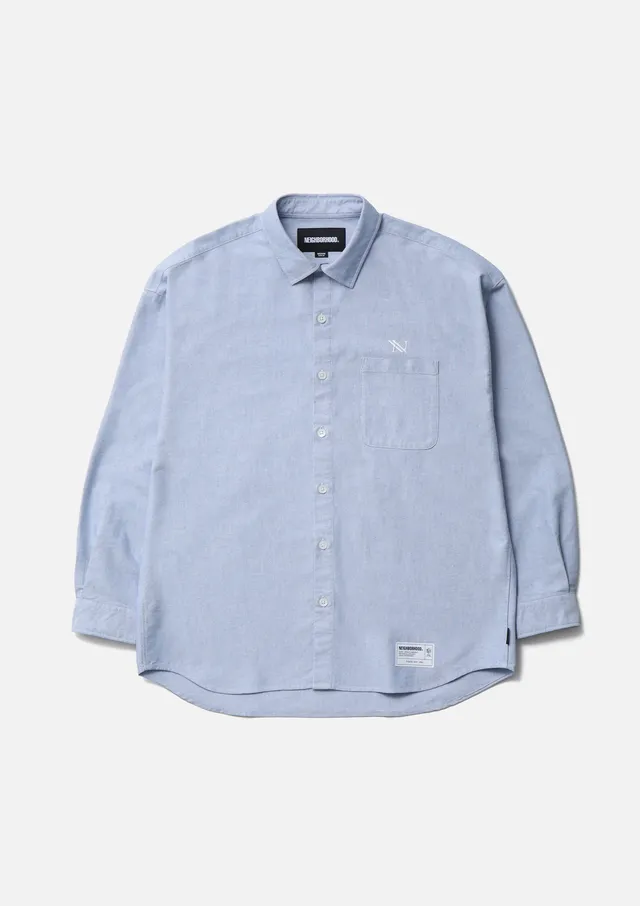 Neighborhood Over Shirt LS Hemd Blau M Oxford