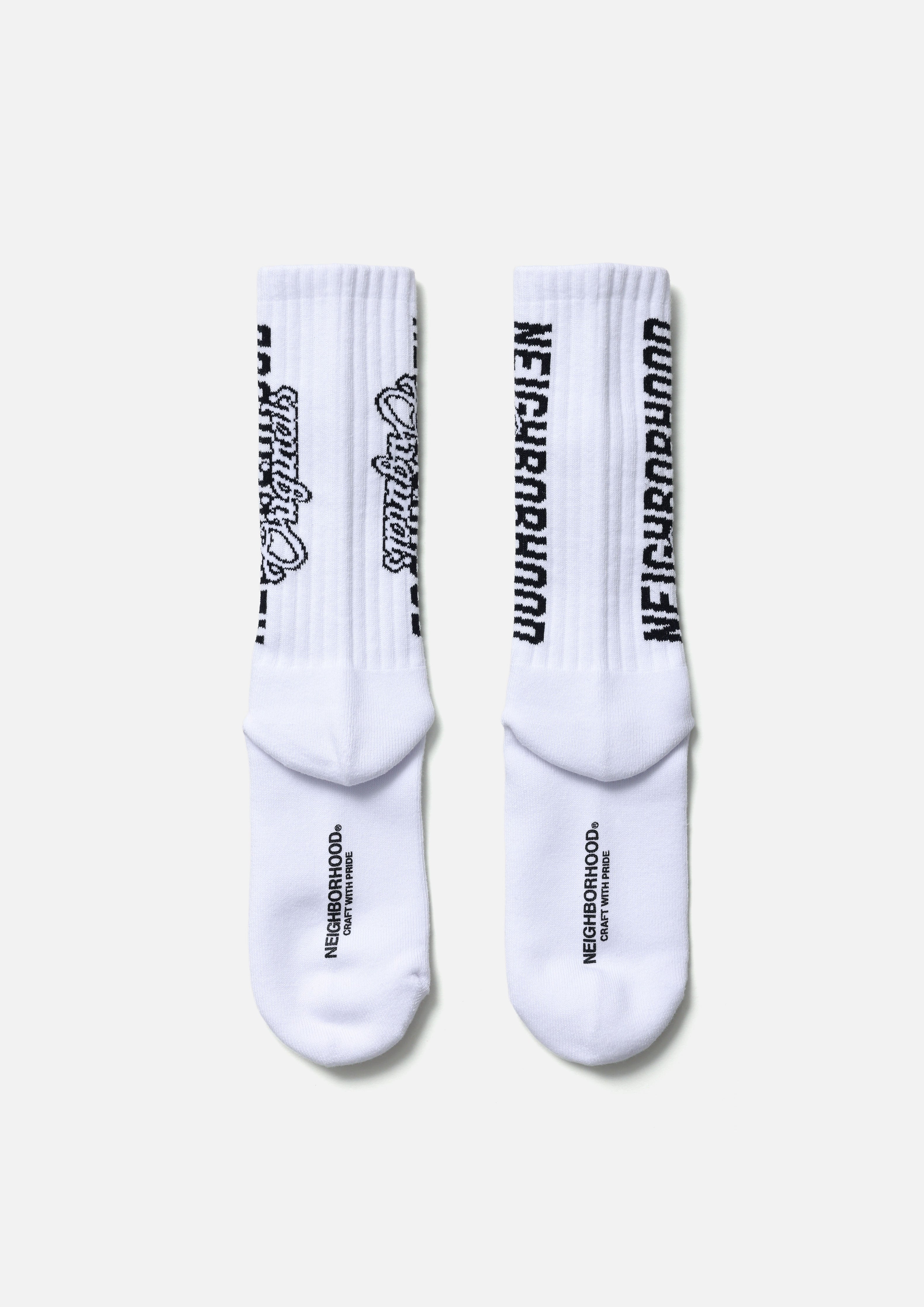 Neighborhood Logo Socks Socken Schwarz Baumwolle