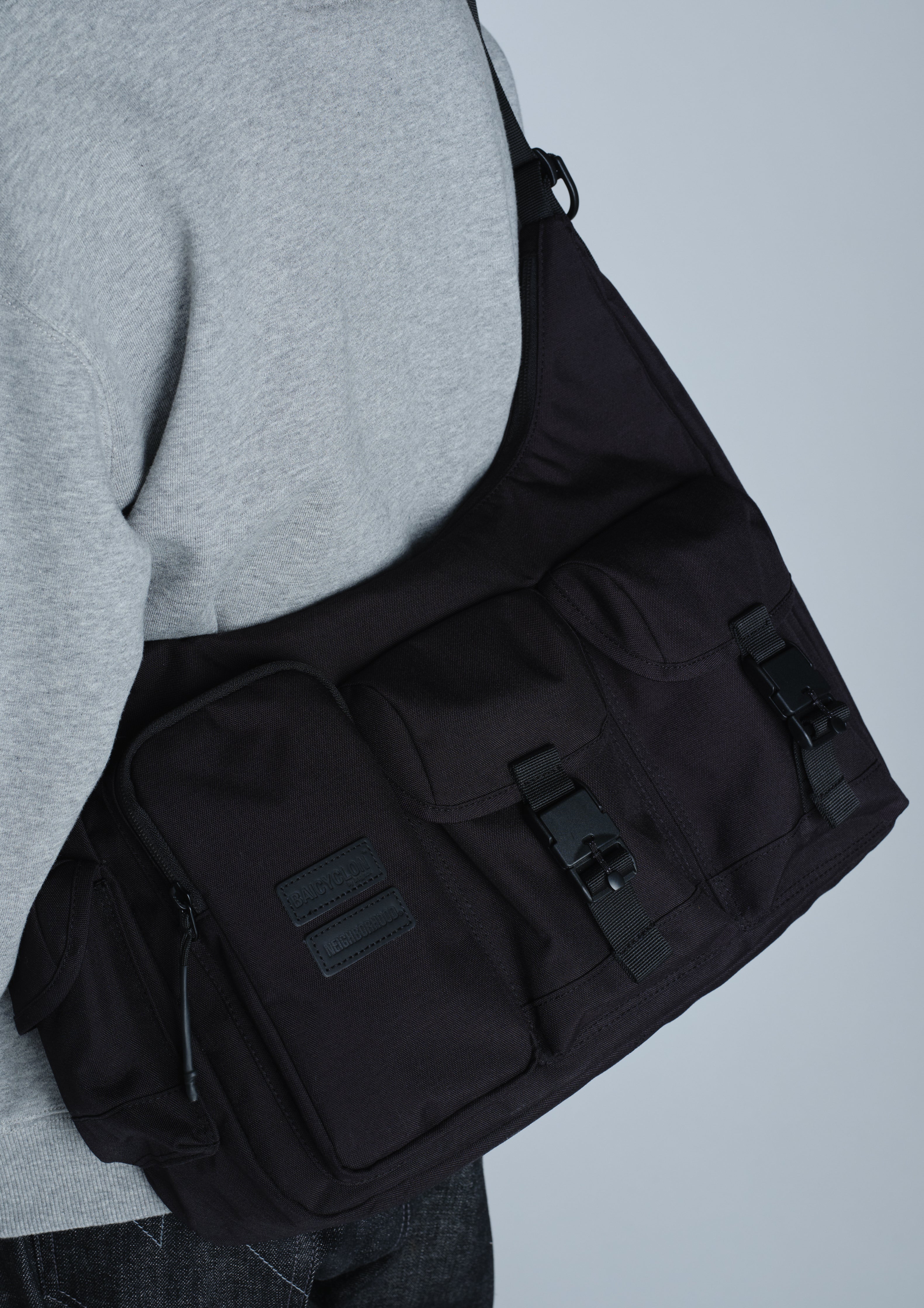 Neighborhood NH X Baicyclon Shoulder Bag Umhängetasche Schwarz