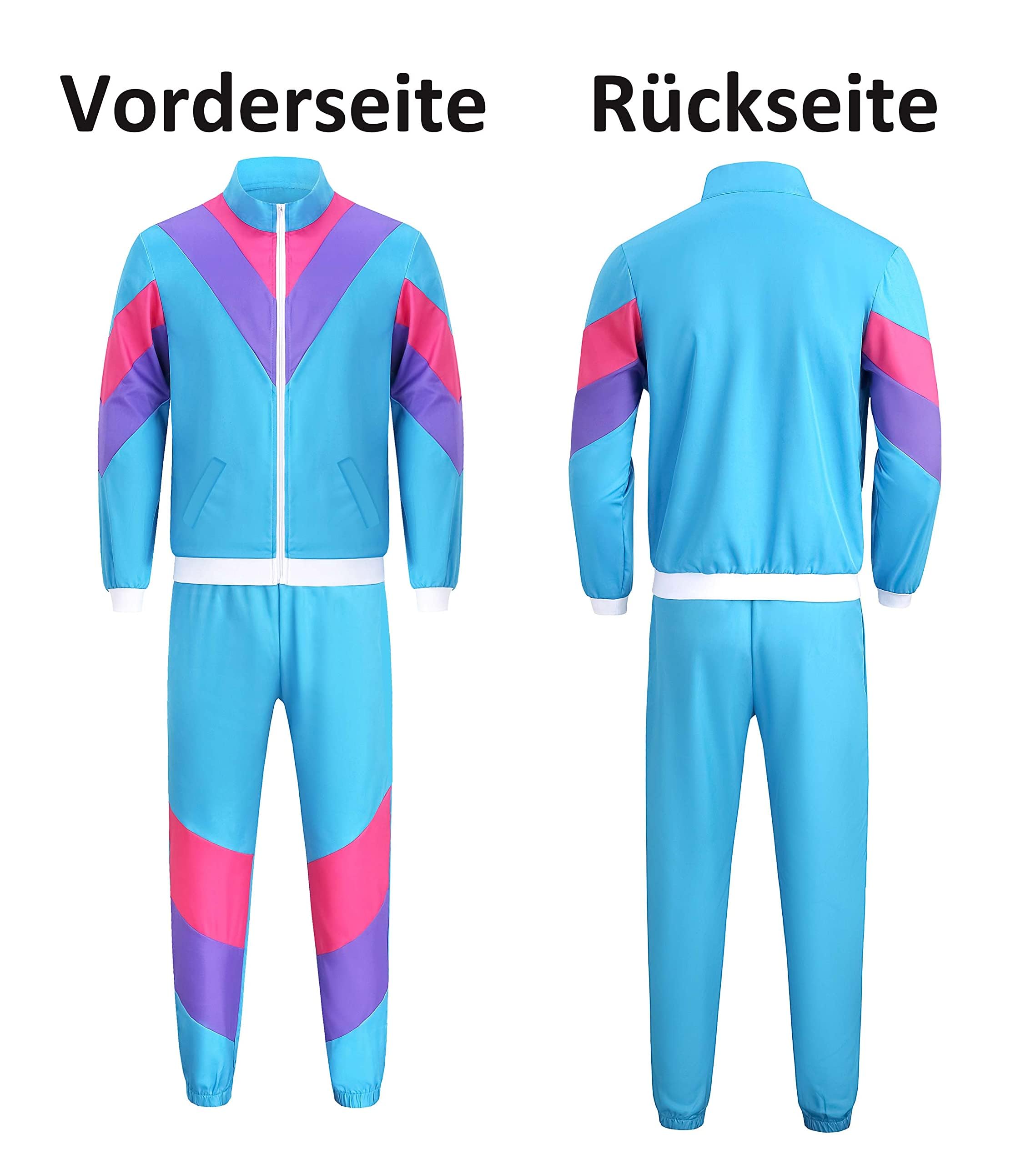 Fairycos 80er 90er Trainingsanzug Kostüm L Partnerlook