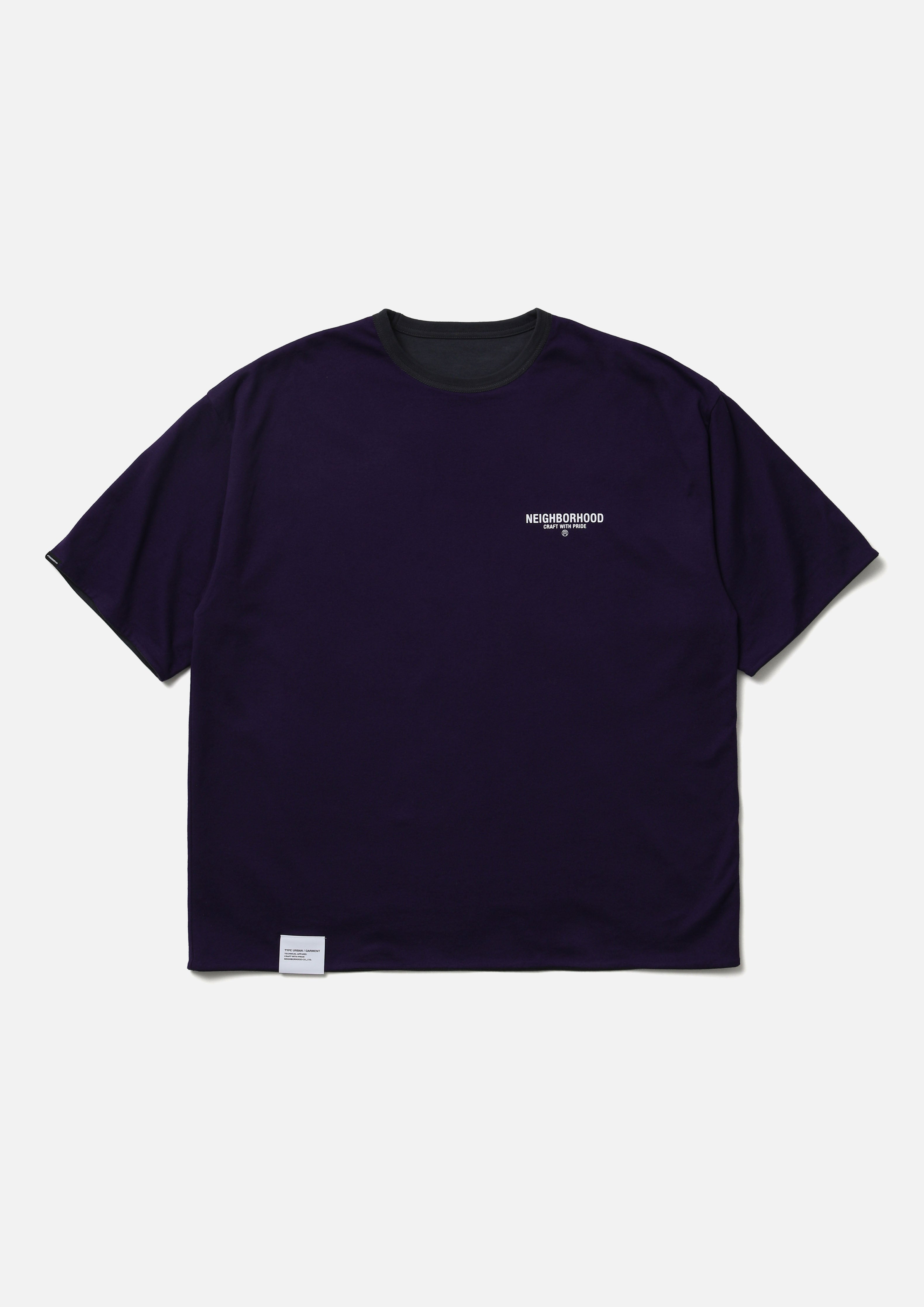Neighborhood Reversible Crewneck SS T-Shirt Schwarz Wende