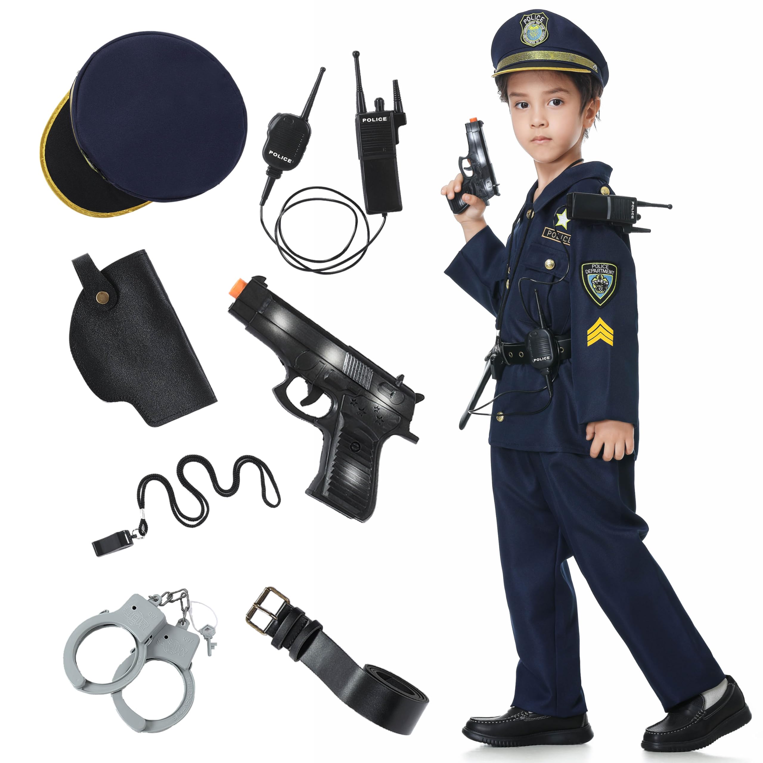 Fairycos Polizei Kostüm Kinder Jungen Mädchen