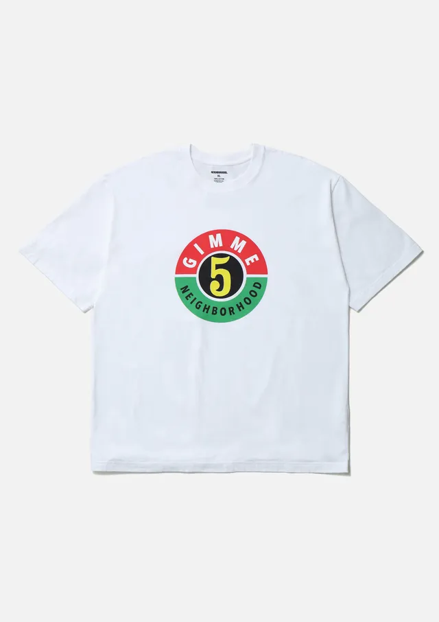Neighborhood x Gimme Five Tee SS-3 T-Shirt Weiß M Baumwolle