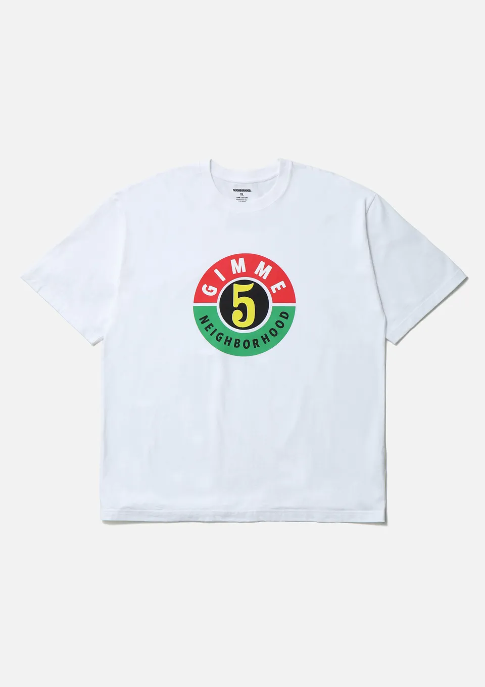 Neighborhood x Gimme Five Tee SS-3 T-Shirt Weiß M Baumwolle