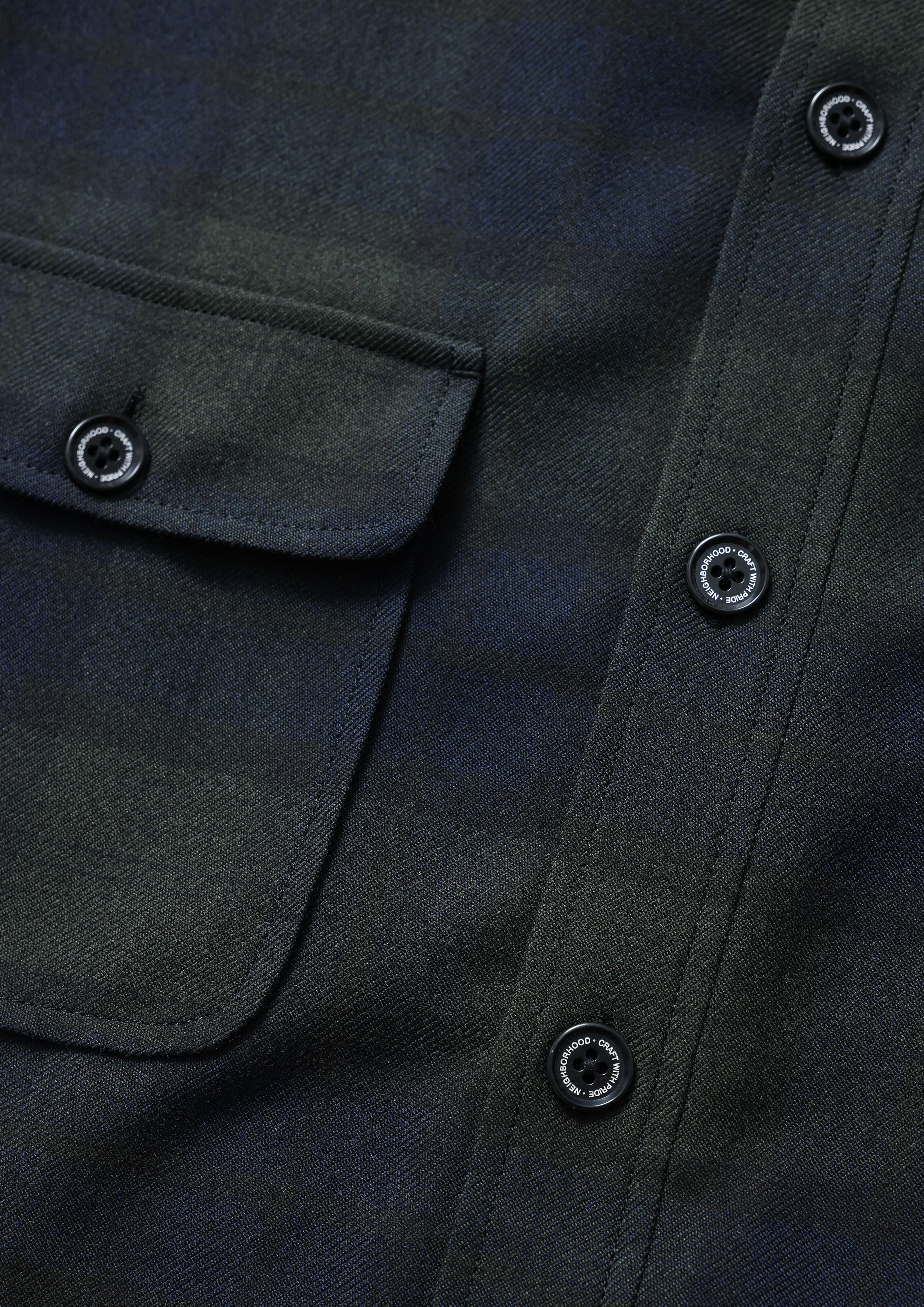 Neighborhood CPO Shirt LS Überhemd Black Tech-Tweed