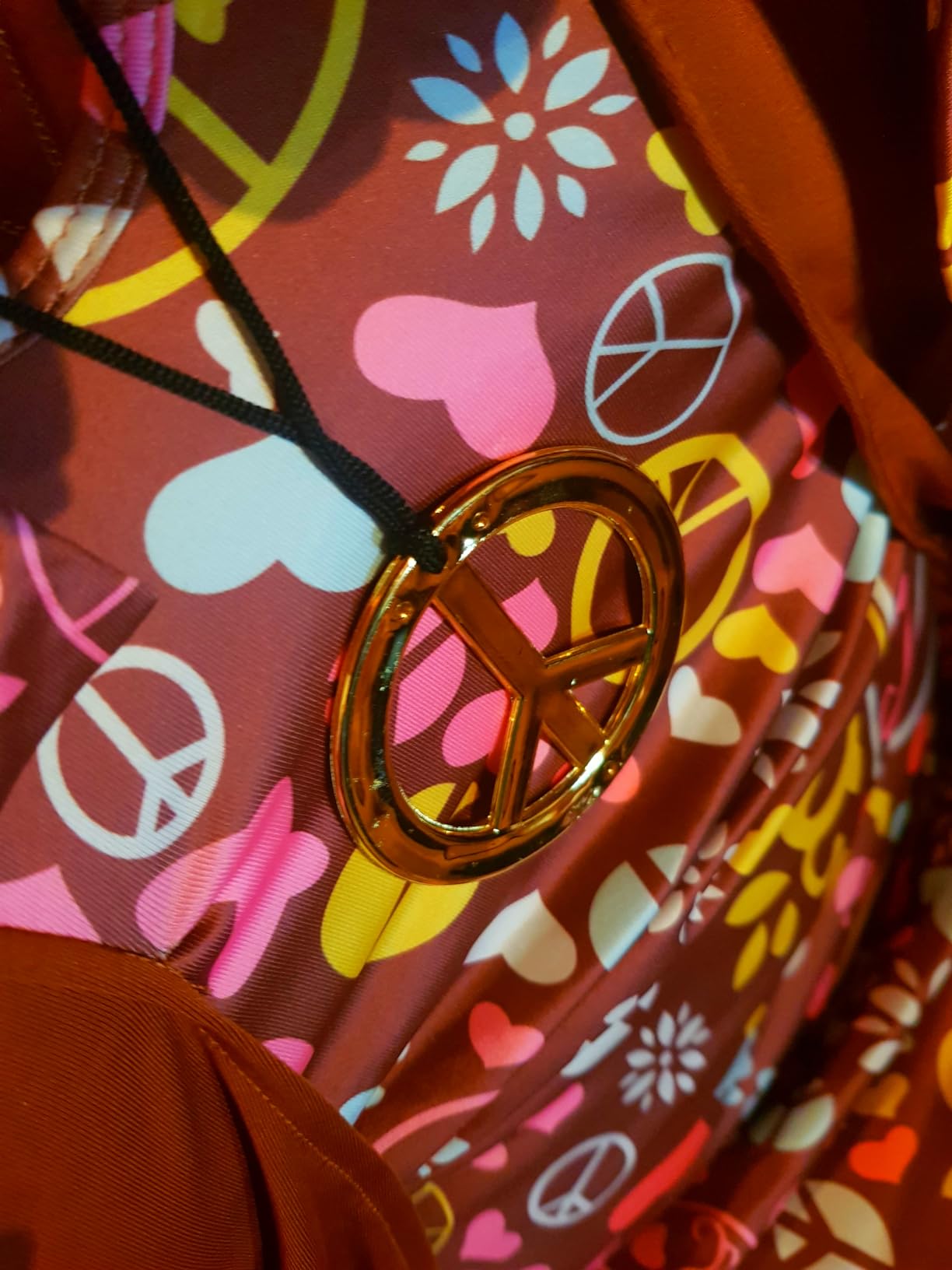 Fairycos Hippie Kostüm Damen 50-52 5-teilig 70er Jahre