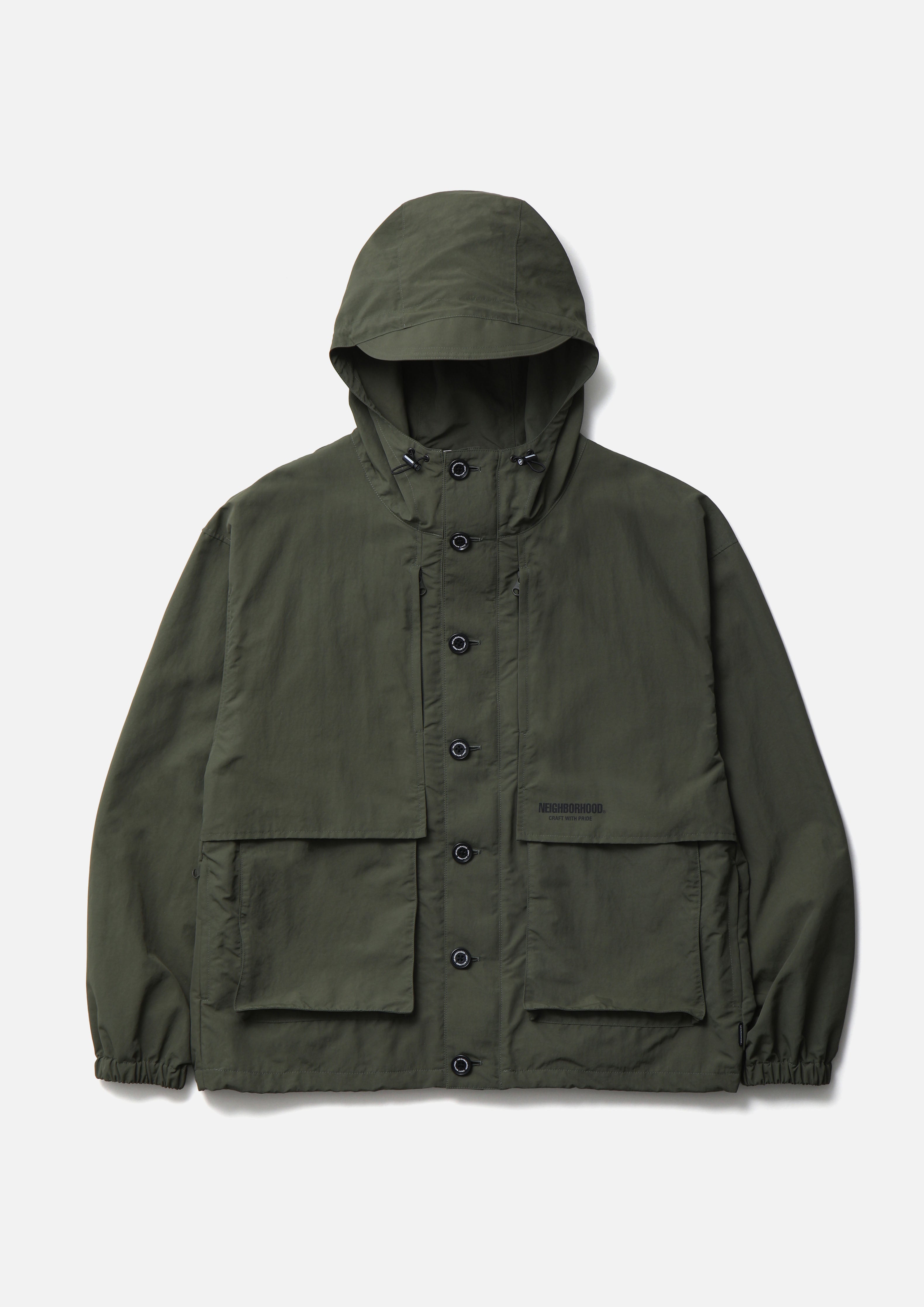 Neighborhood Utility MP Jacket Mountainparka Schwarz Nylon Kapuze