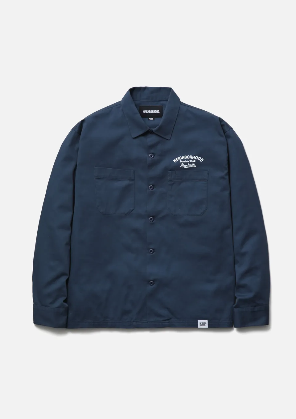 Neighborhood Classic Work Shirt LS Hemd Blaugrau