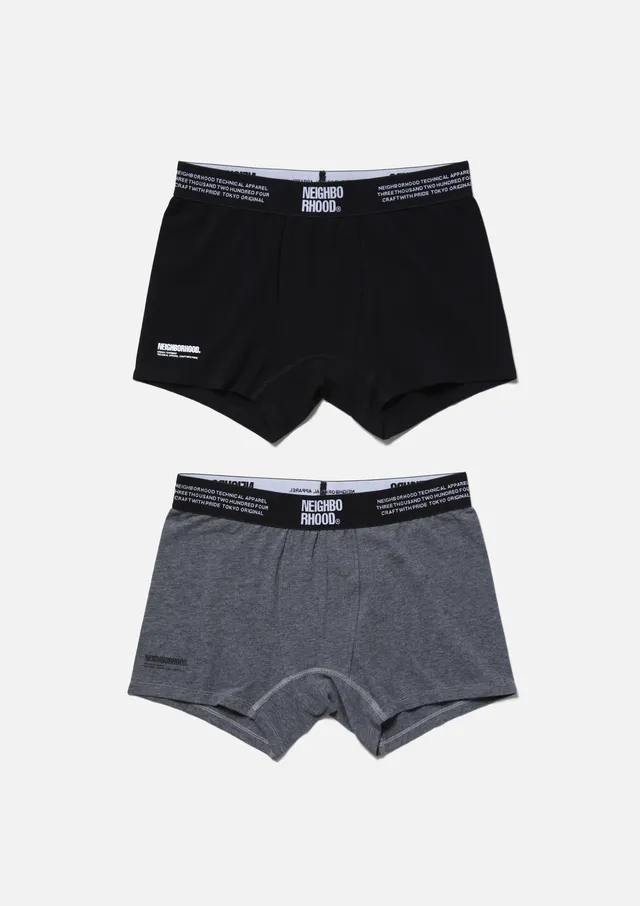 Neighborhood Classic 2Pack Unterhose Schwarz-Grau Logo