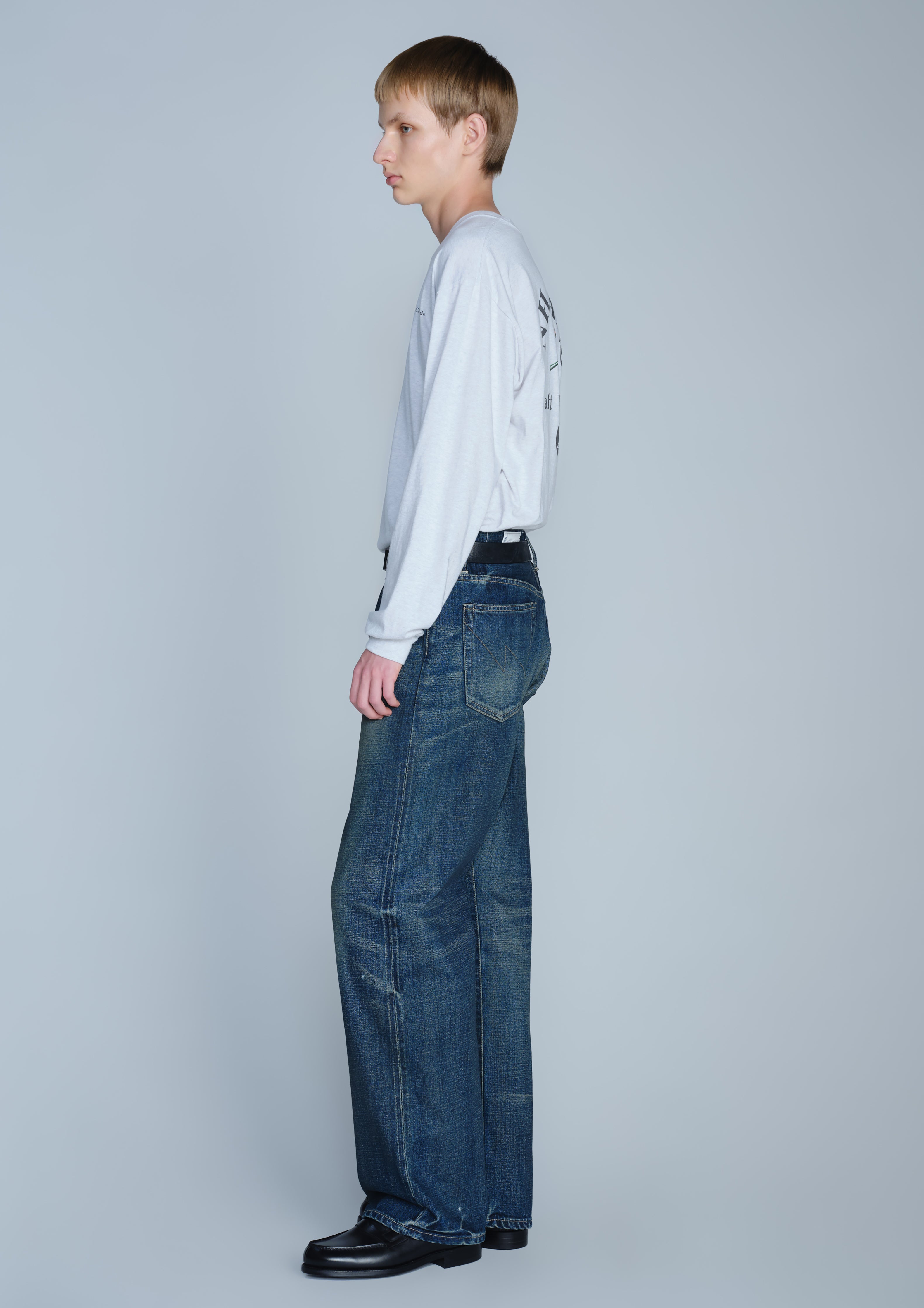 Neighborhood Washed Denim Full Cut Pants Jeans Indigo