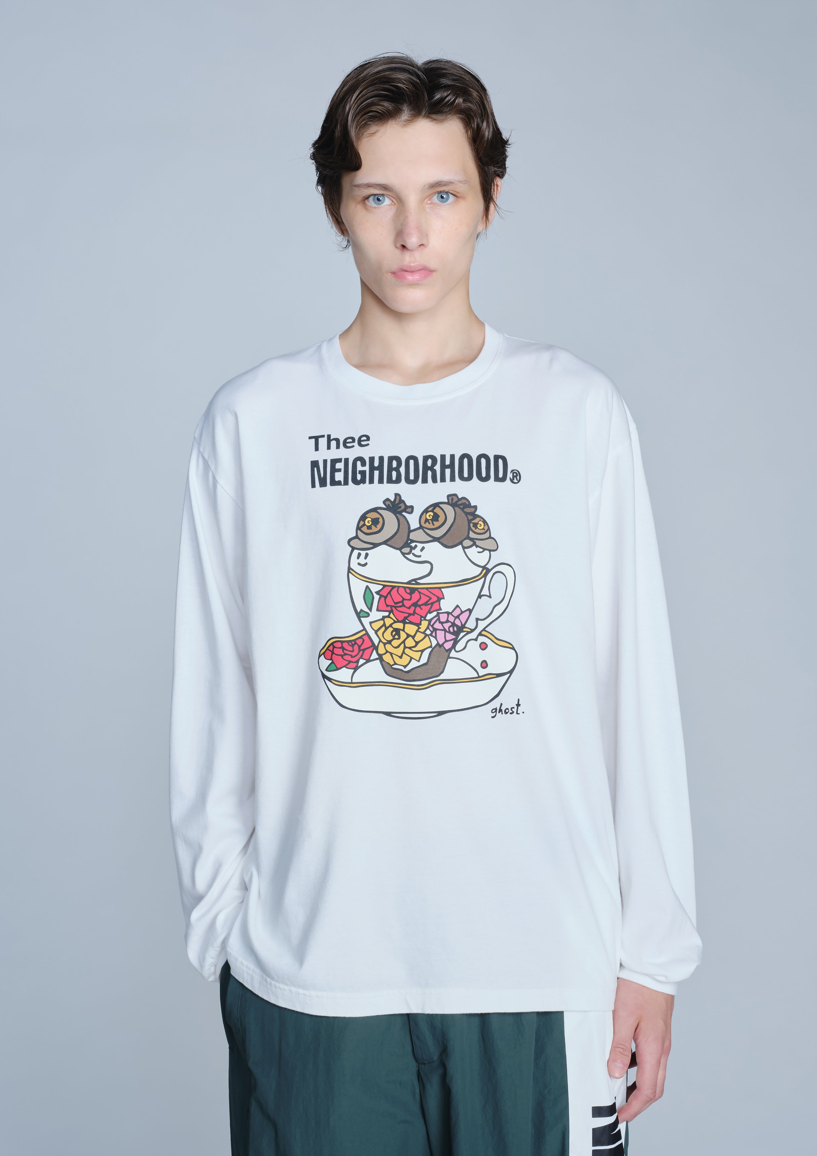 Neighborhood NH Tee LS-7 Langarmshirt Grau Grafikprint