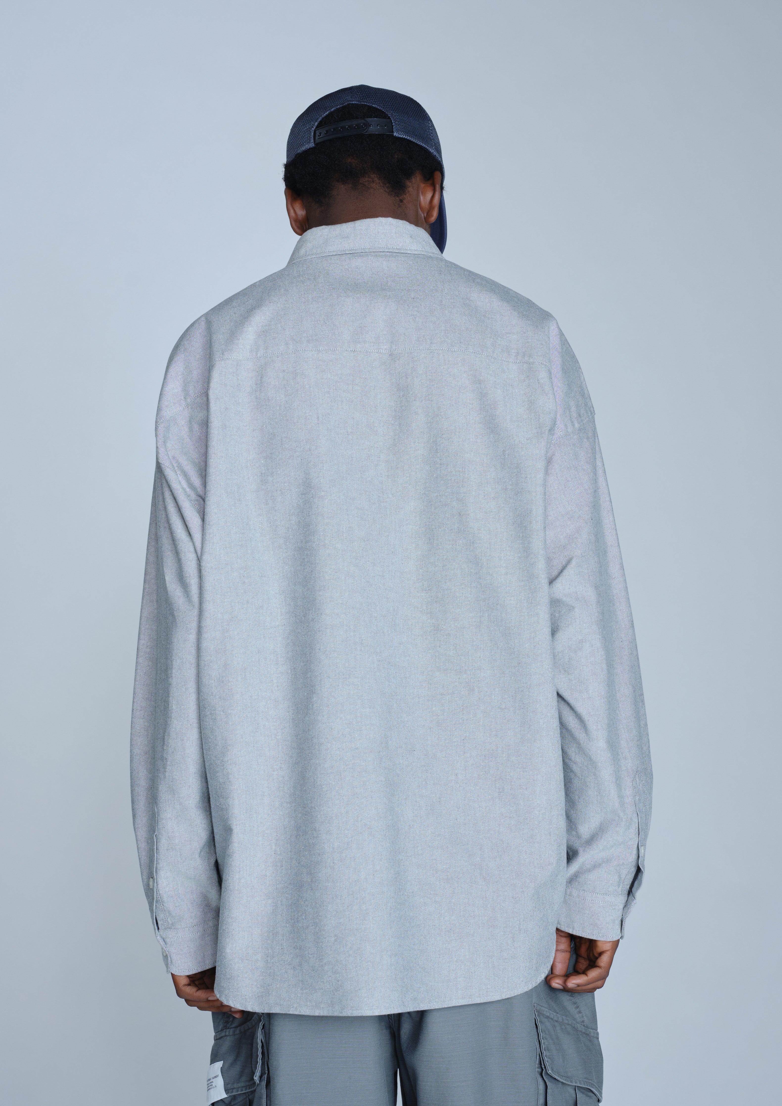 Neighborhood Over Shirt LS Hemd Blau M Oxford