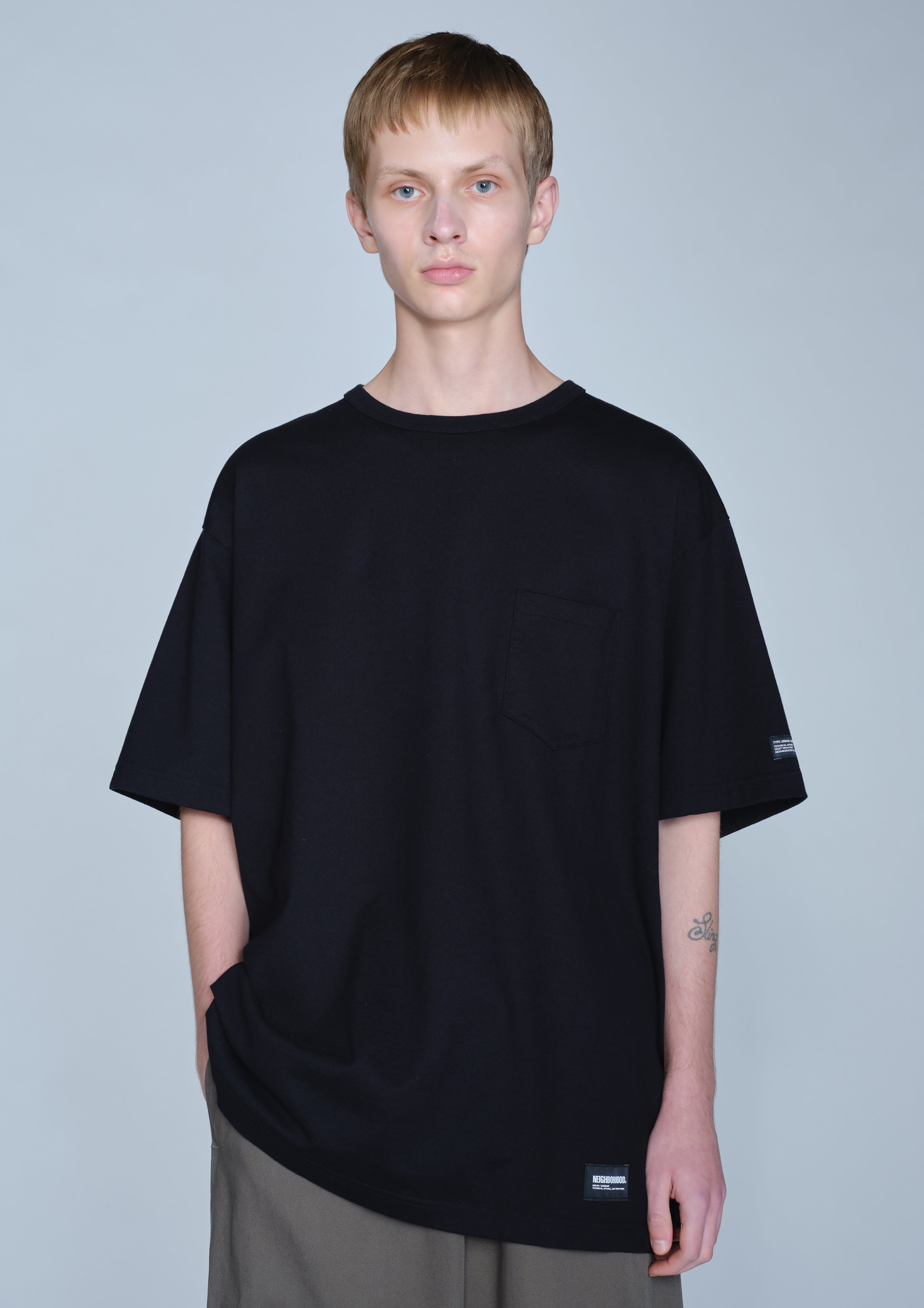 Neighborhood Classic Crewneck T-Shirt Schwarz