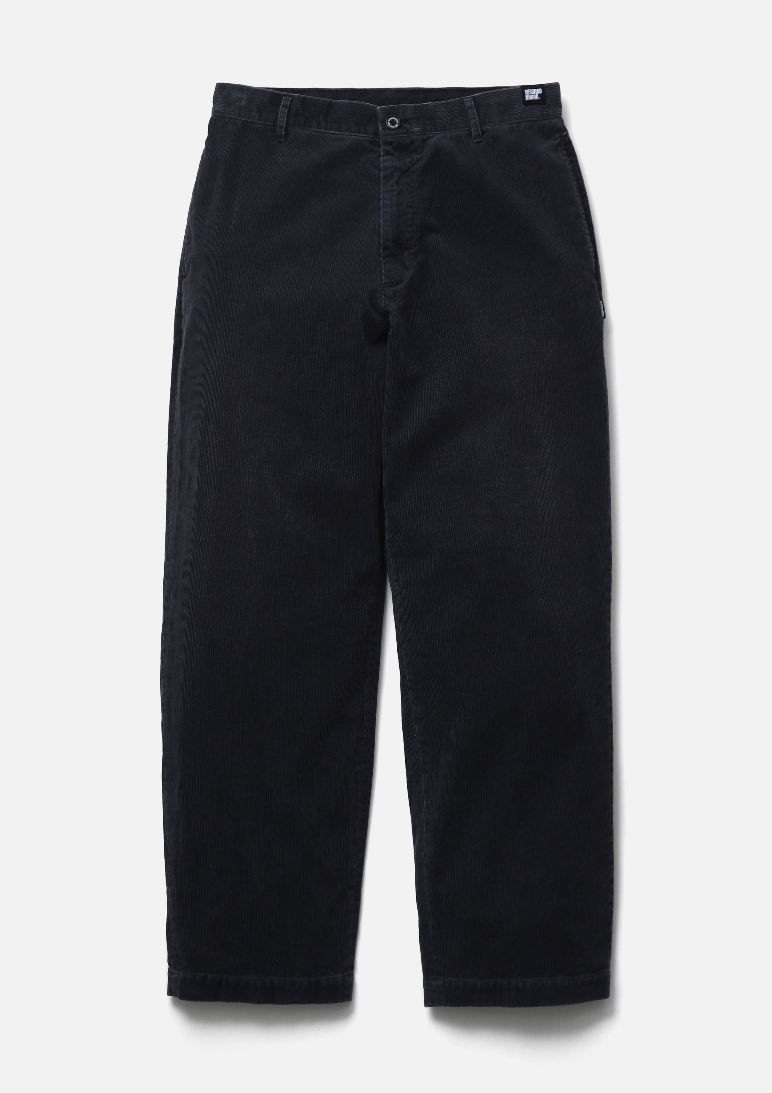 Neighborhood Washed Corduroy Plain Pants Cordhose Schwarz