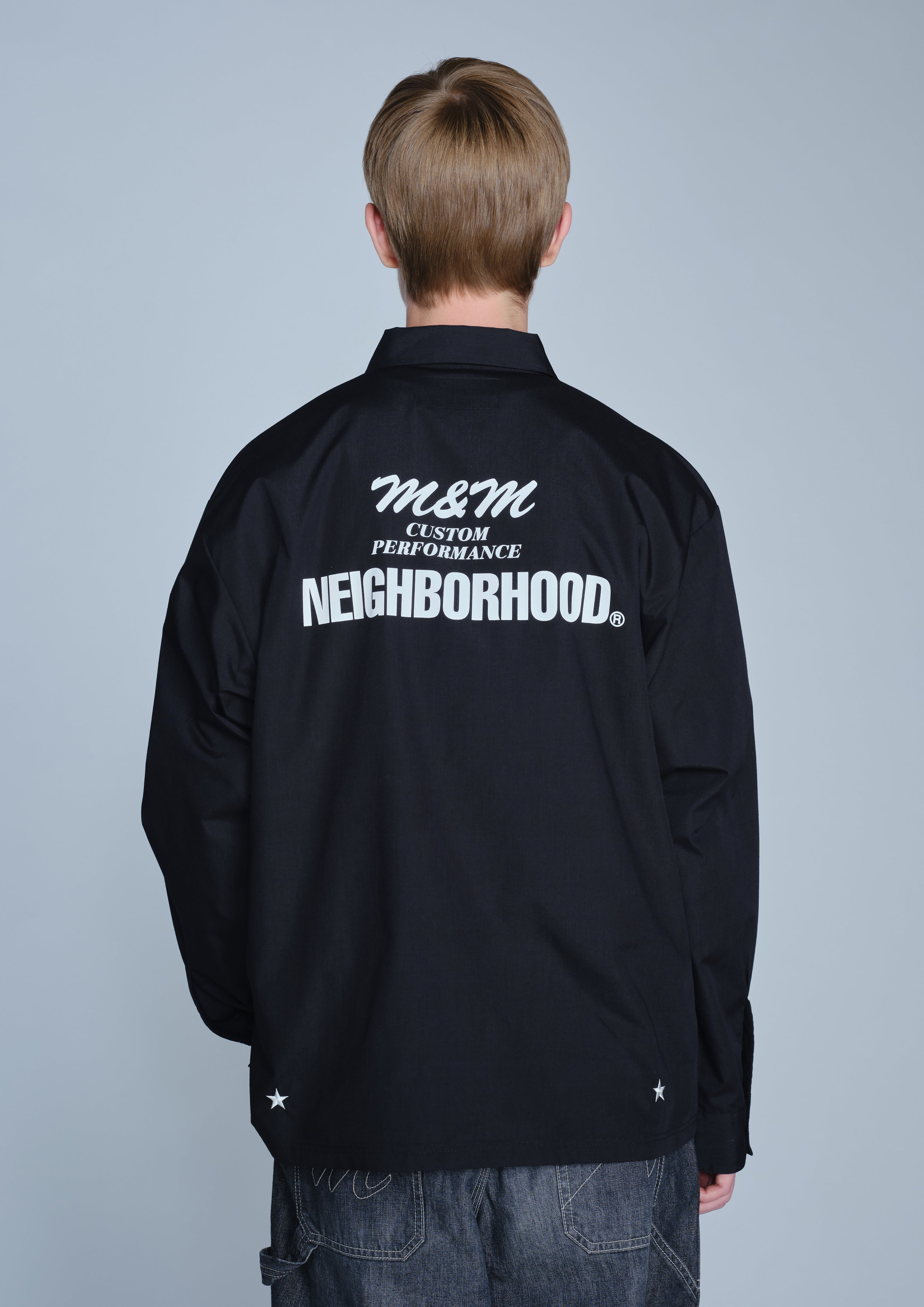 Neighborhood NH x M&M Classic Work Hemd Schwarz Baumwolle