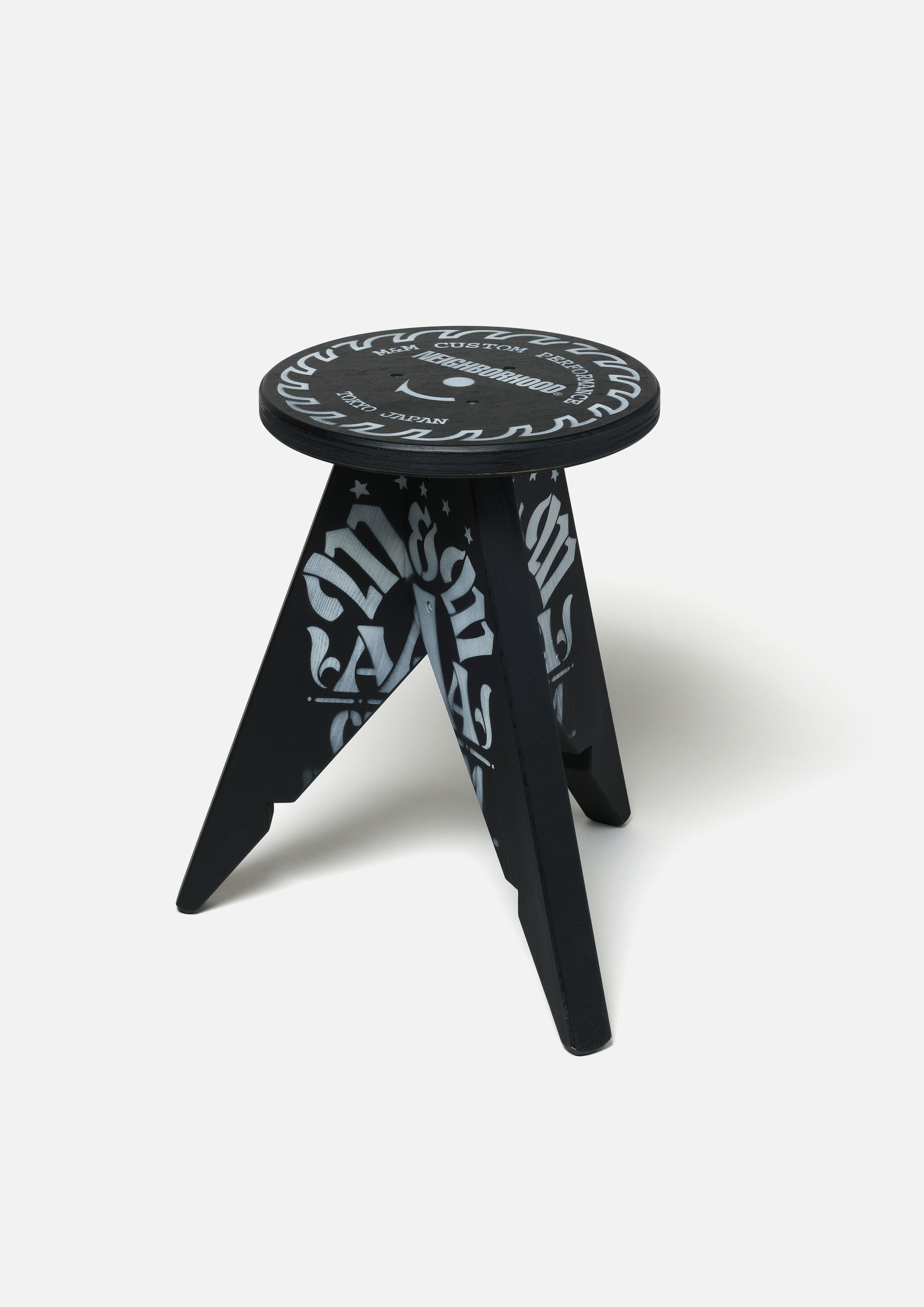 Neighborhood NH x M&M Stool-2 Hocker Schwarz Holz
