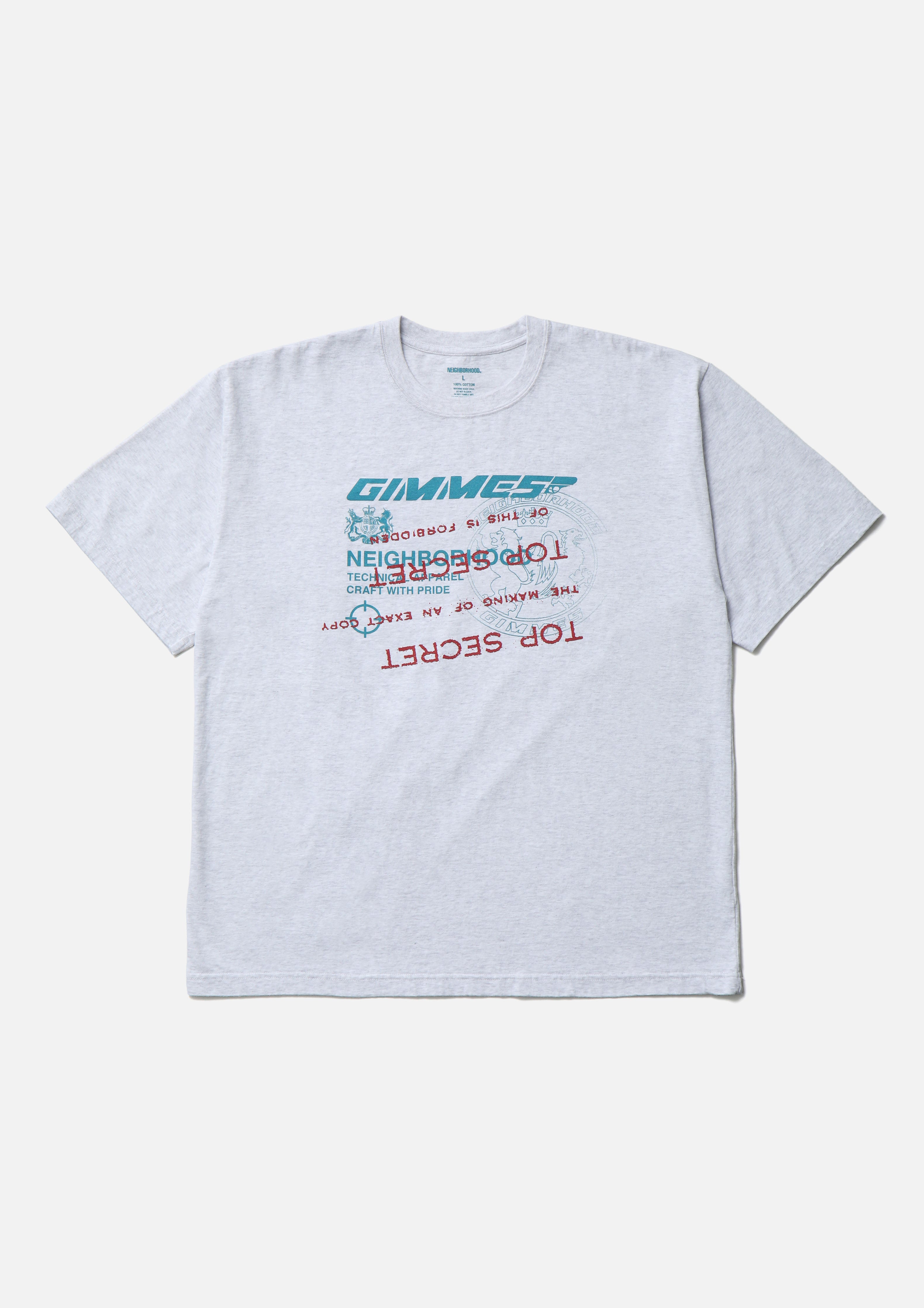 Neighborhood NH X Gimme Five Tee SS-4 T-Shirt Charcoal Print