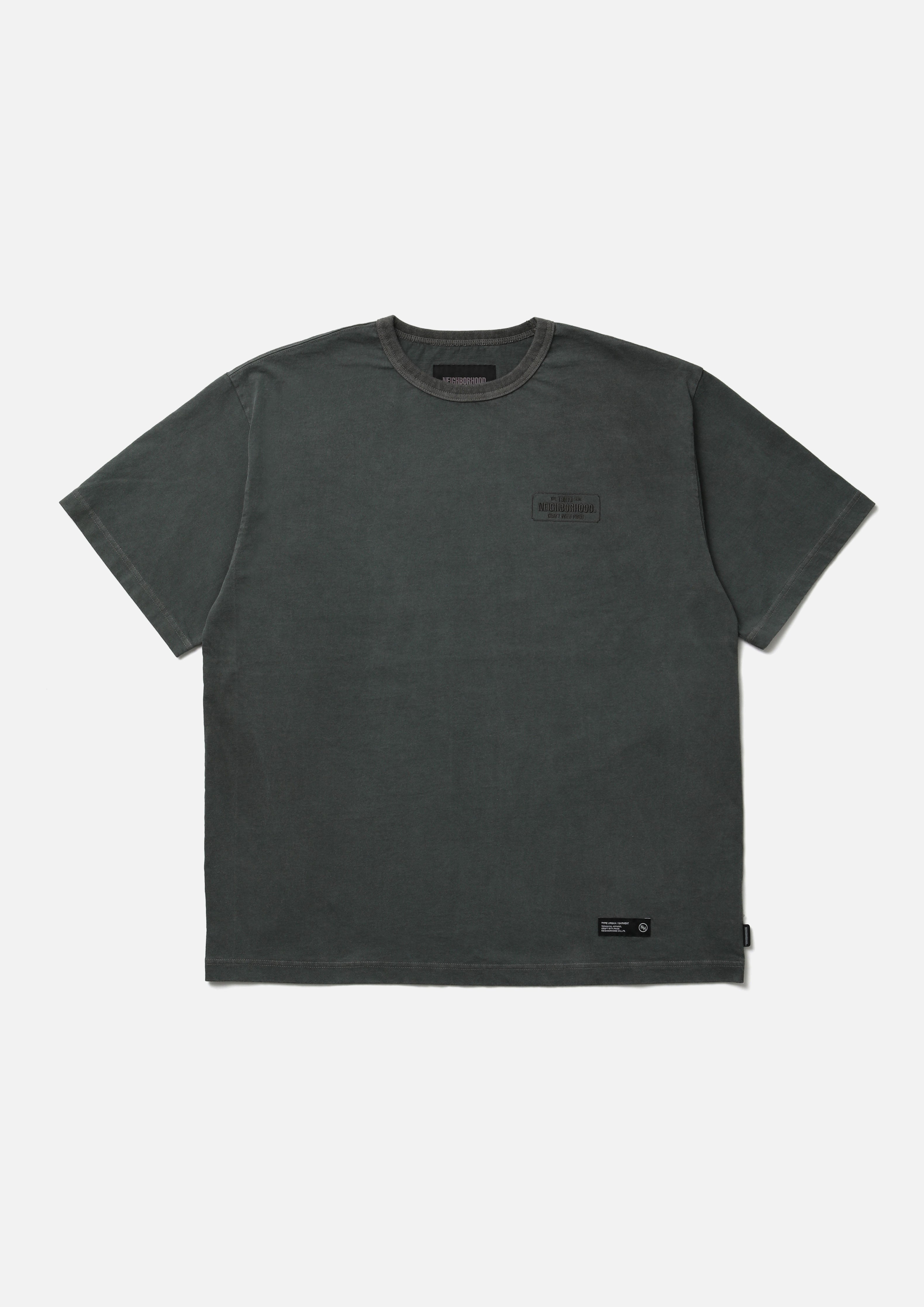 Neighborhood Pigment Crewneck SS T-Shirt Orange Kurzarm Stick