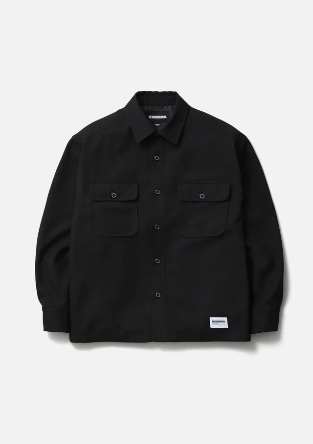 Neighborhood CPO Shirt LS Überhemd Black Tech-Tweed