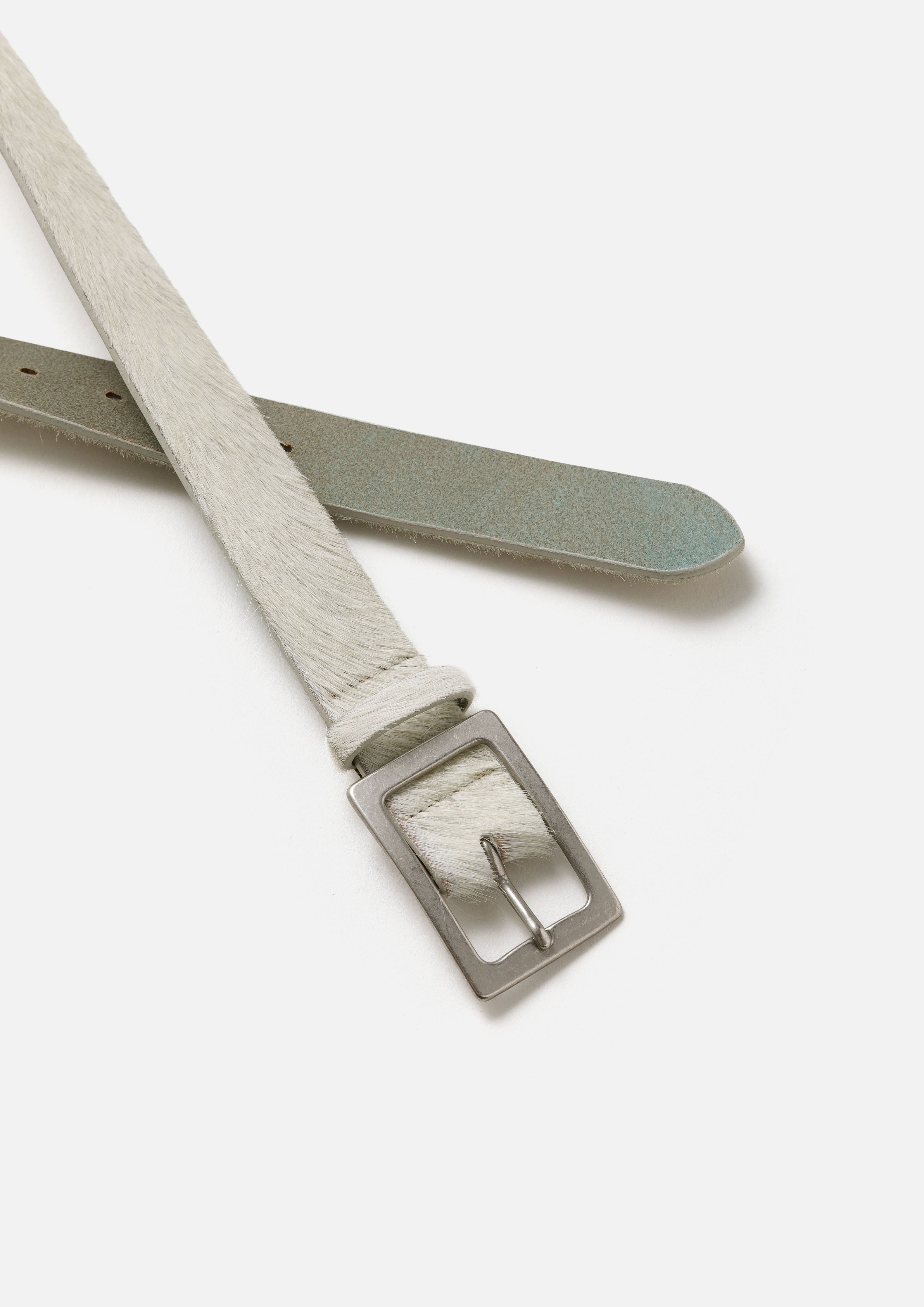 Neighborhood Hair-On Leather Belt Ledergürtel Grün M 32mm
