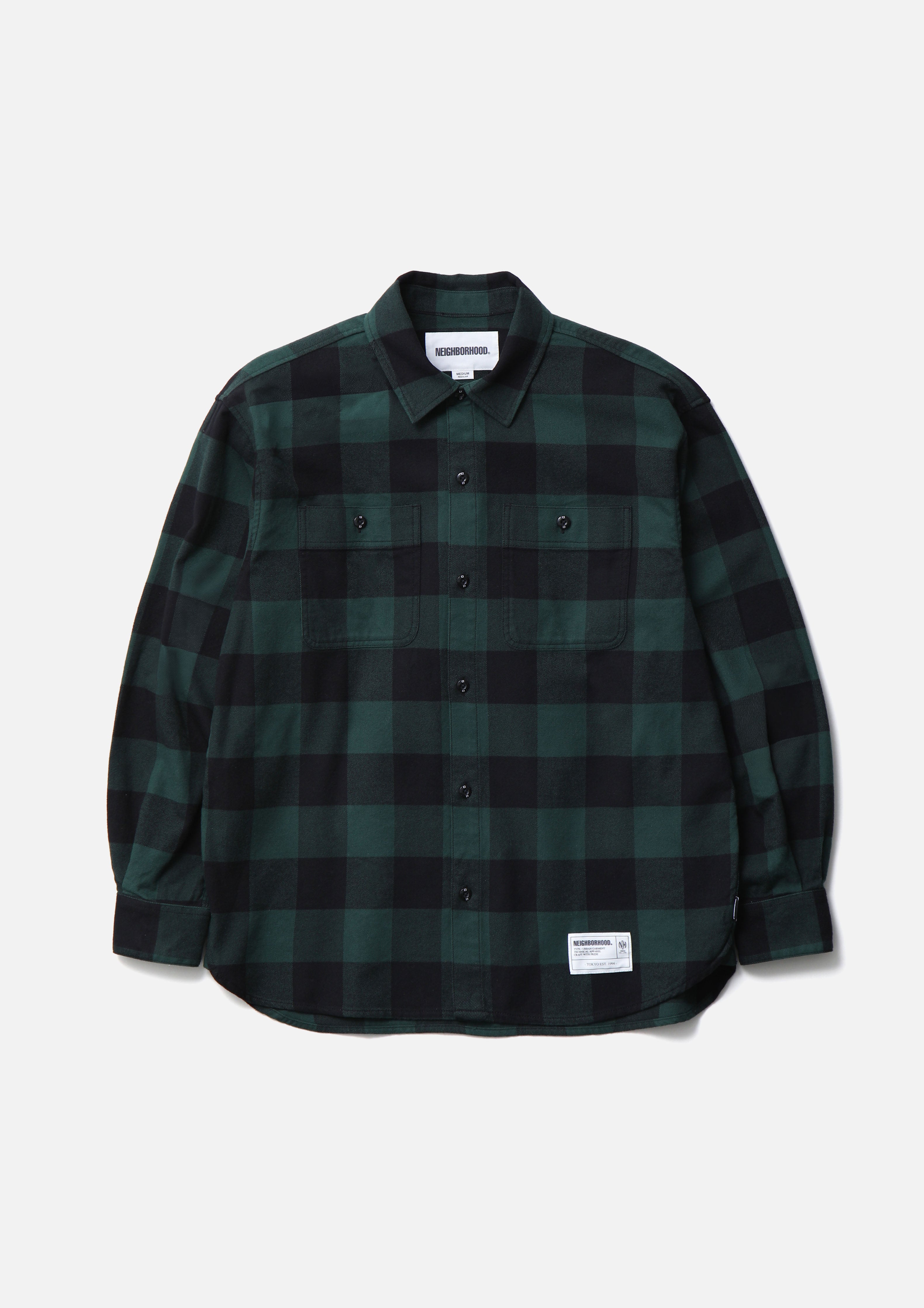 Neighborhood Buffalo Check Shirt LS Flanellhemd Blau Karo