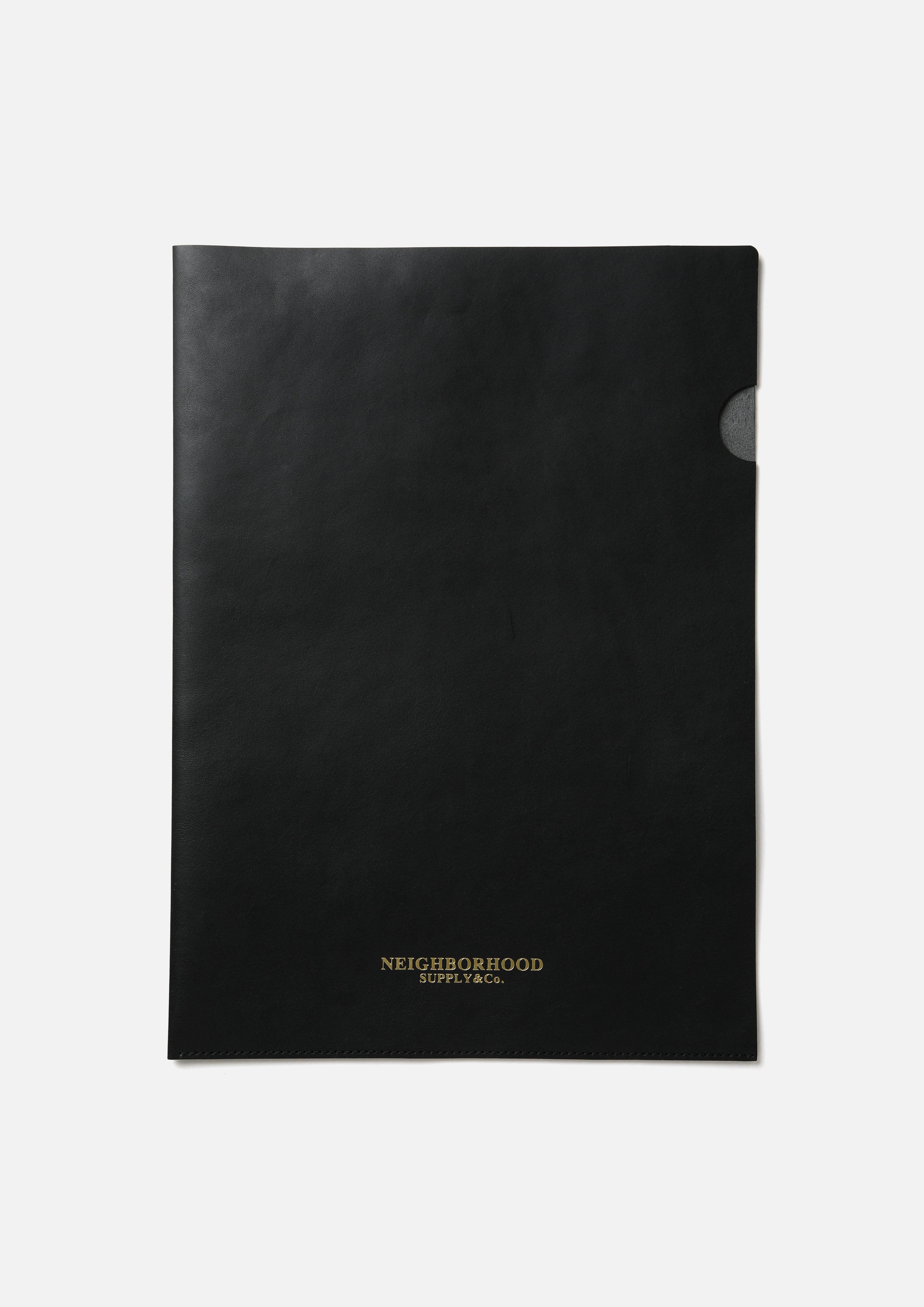 Neighborhood Leather Document Case Ledermappe Schwarz A4