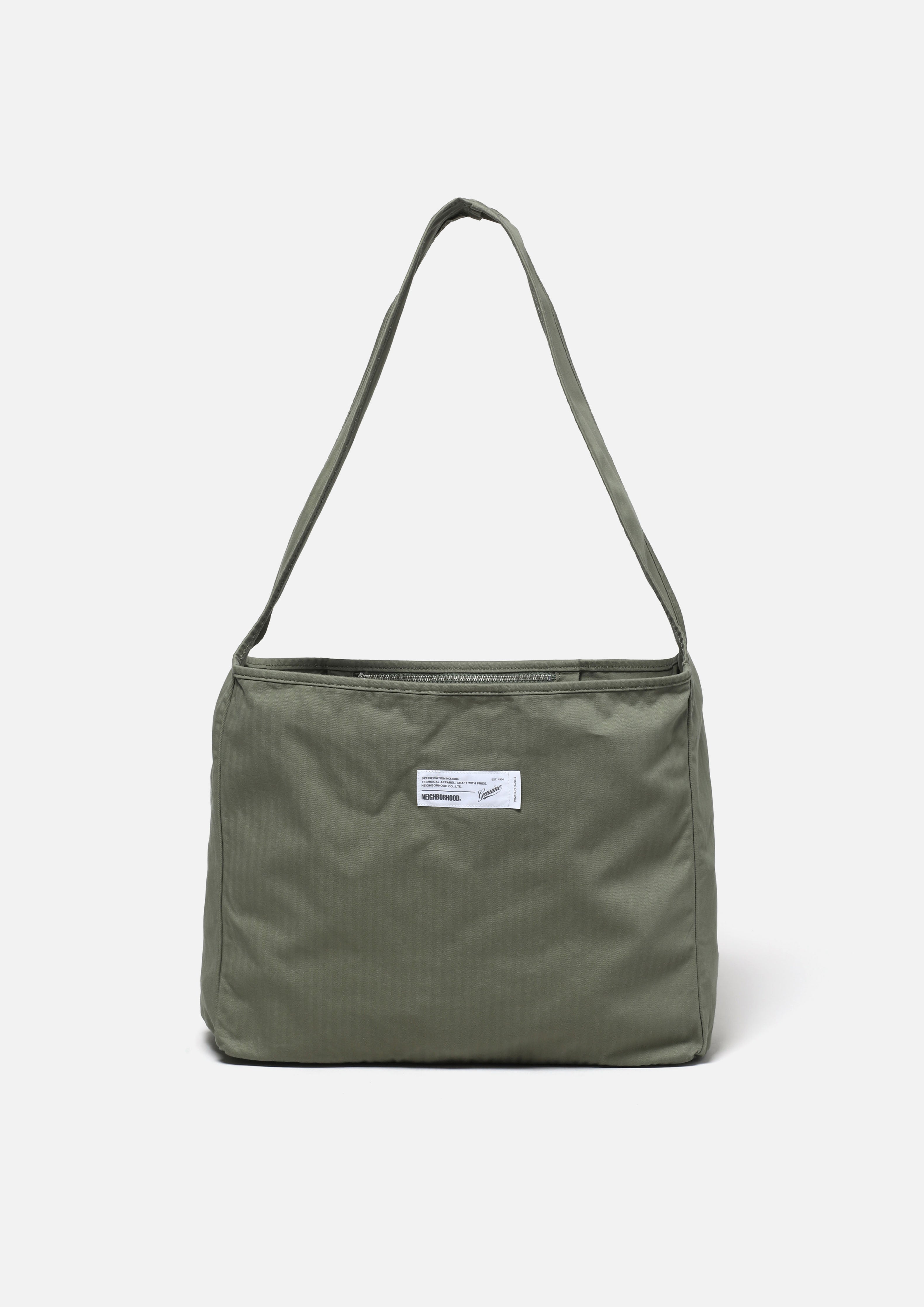 Neighborhood HBT Newspaper Bag Tasche Schwarz Fischgrät