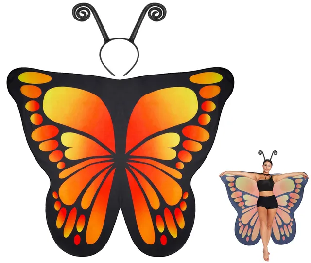 Fairycos Schmetterlingsflügel Kostüm Damen Chiffon
