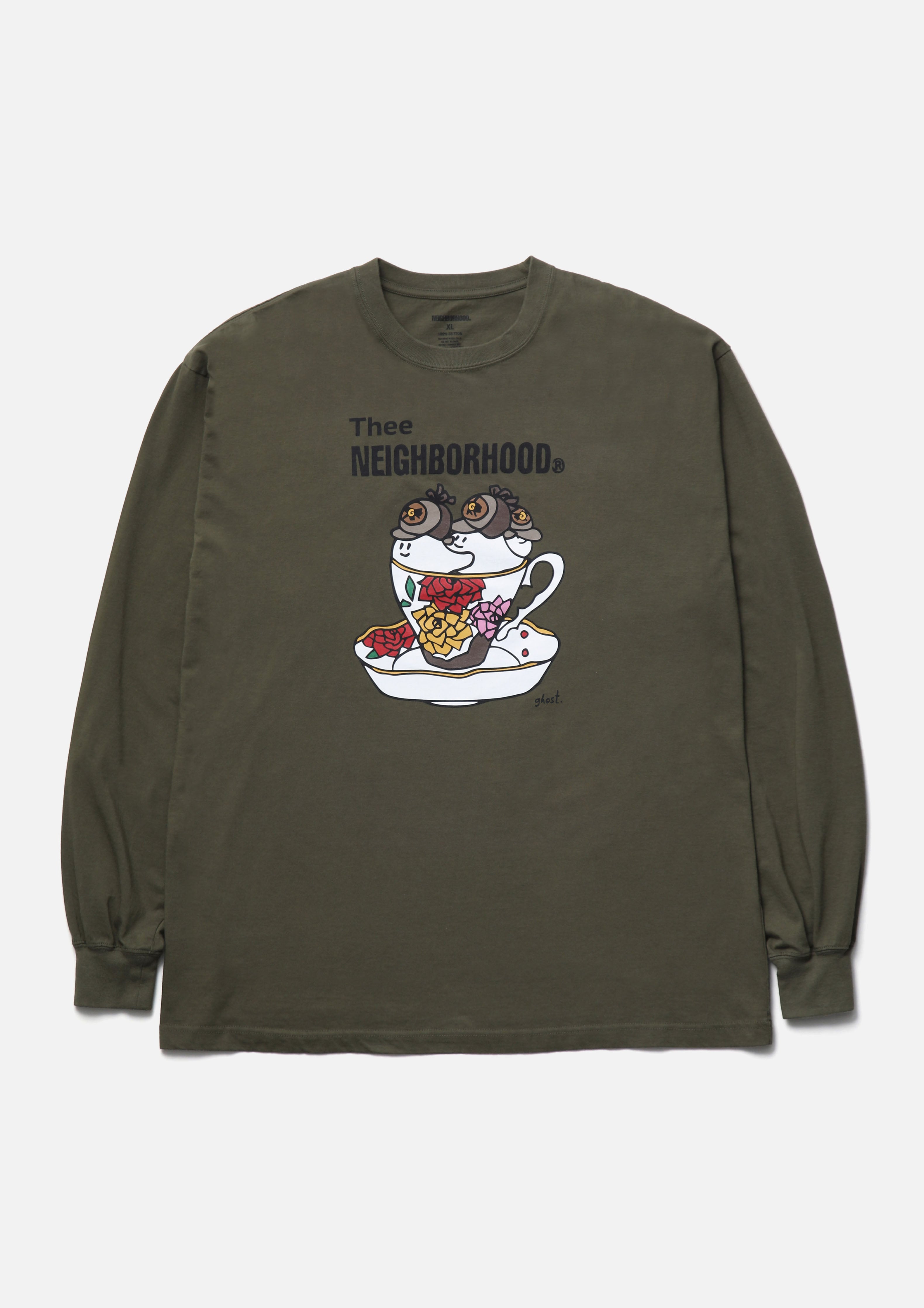 Neighborhood NH Tee LS-7 Langarmshirt Grau Grafikprint
