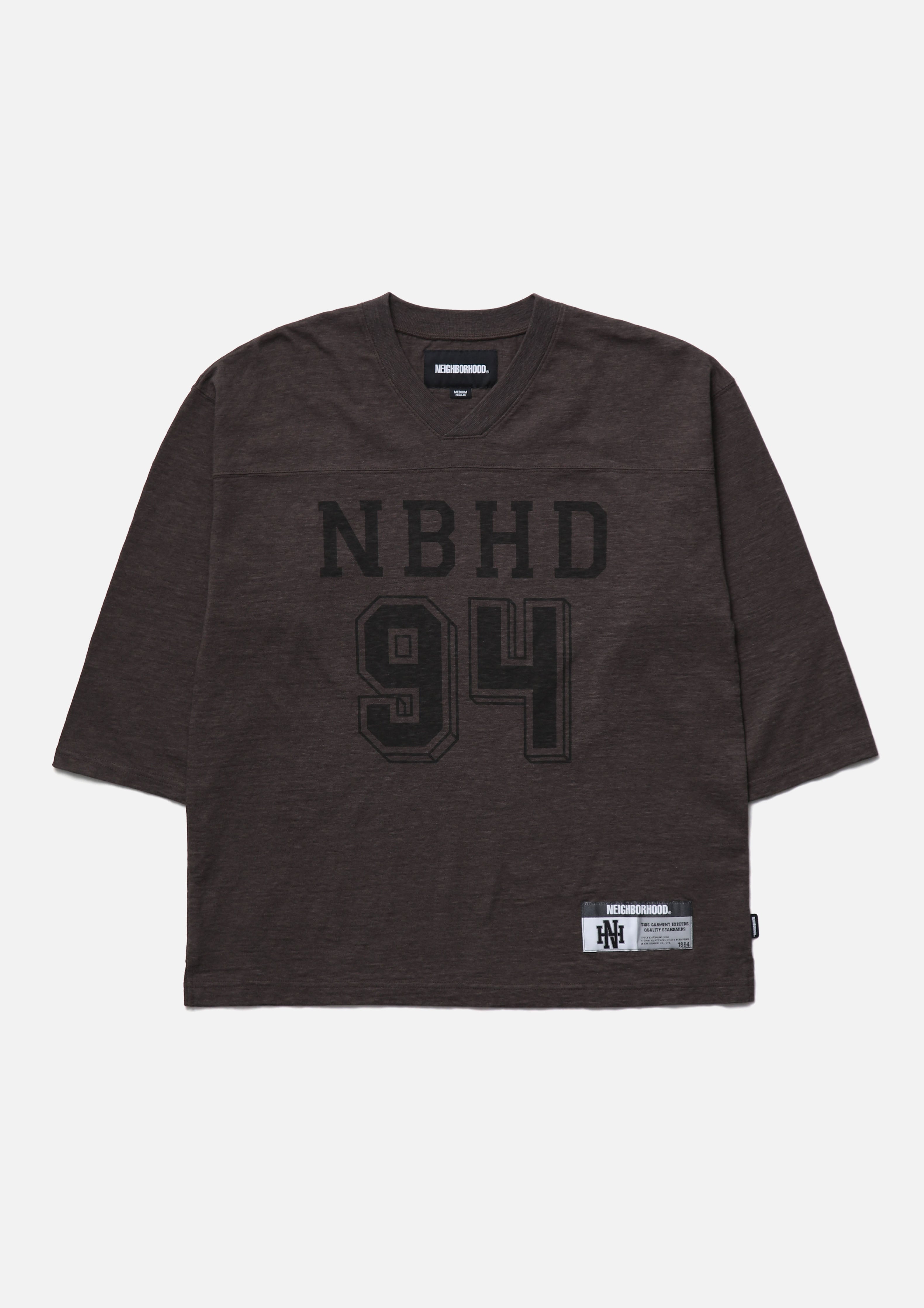 Neighborhood Football Shirt T-Shirt Schwarz 94 Print