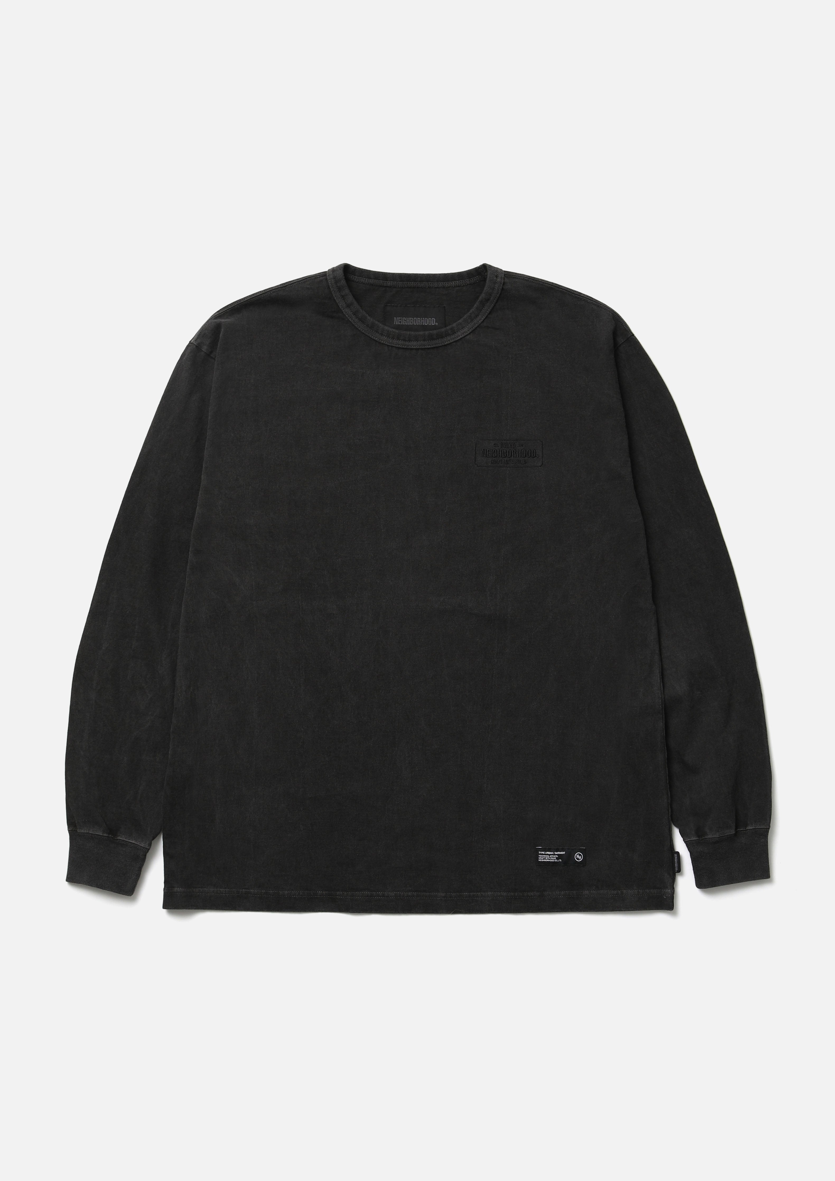 Neighborhood Pigment Crewneck LS Longsleeve Olive Drab Baumwolle