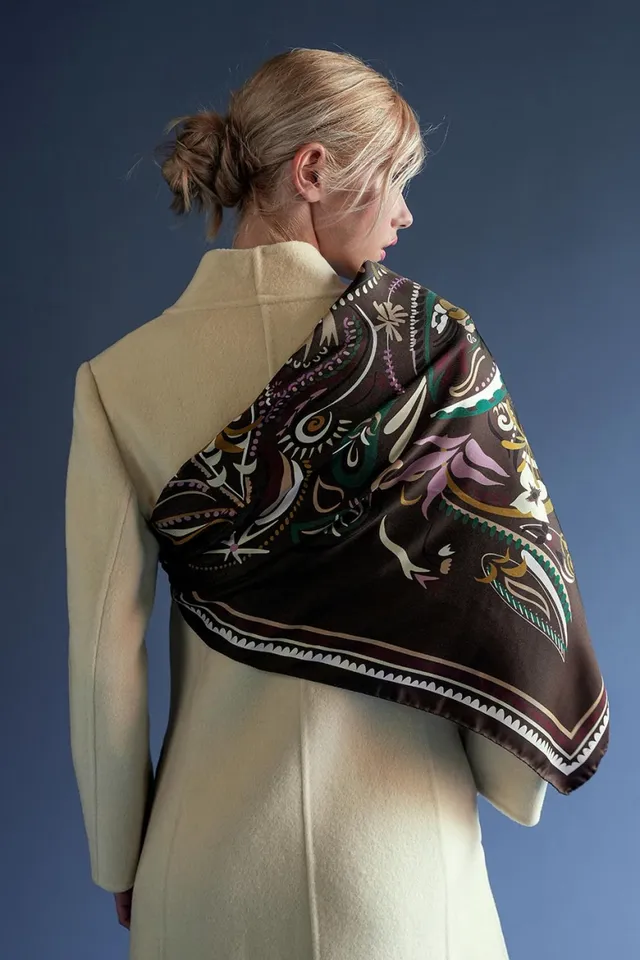 Barbieri Foulard Creative Seidentuch 90x90 Seide