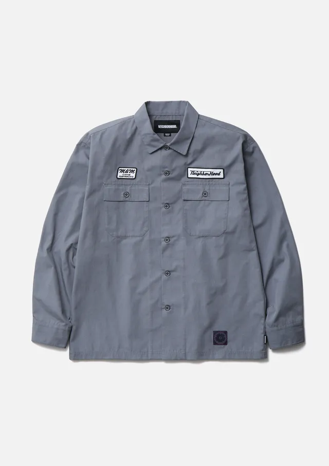 Neighborhood NH x M&M Classic Work Hemd Schwarz Baumwolle