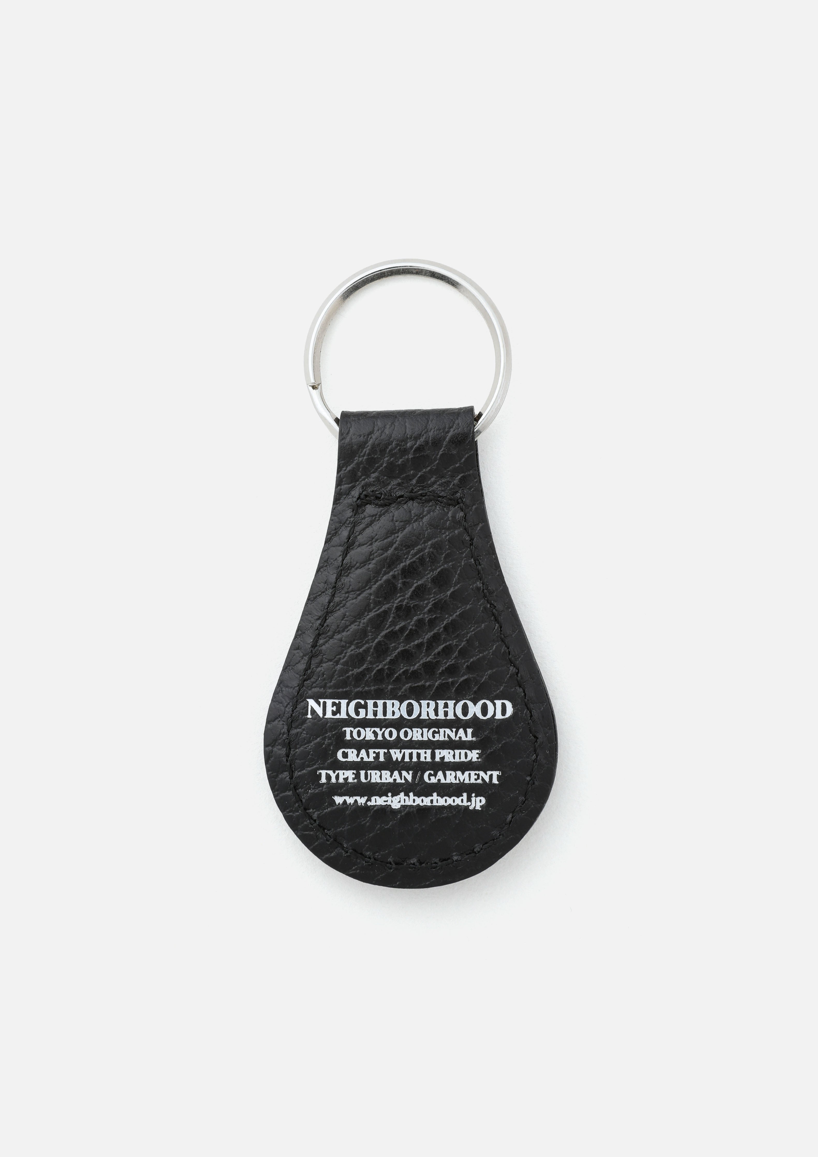 Neighborhood Leather Keyholder Leder-Schlüsselanhänger Schwarz Rindsleder