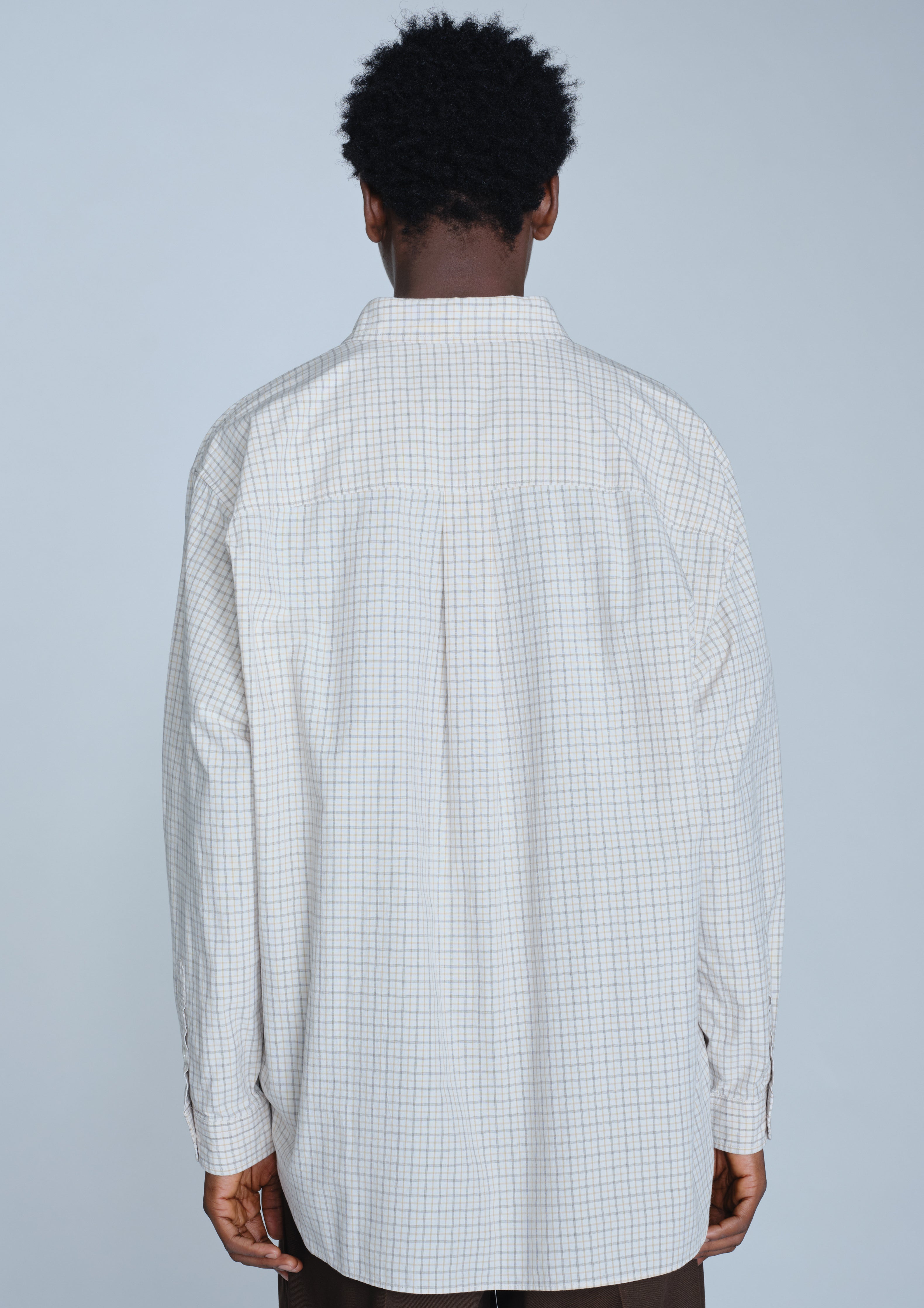 Neighborhood Plaid Pattern BD Hemd LS Weiß Bio-Baumwolle